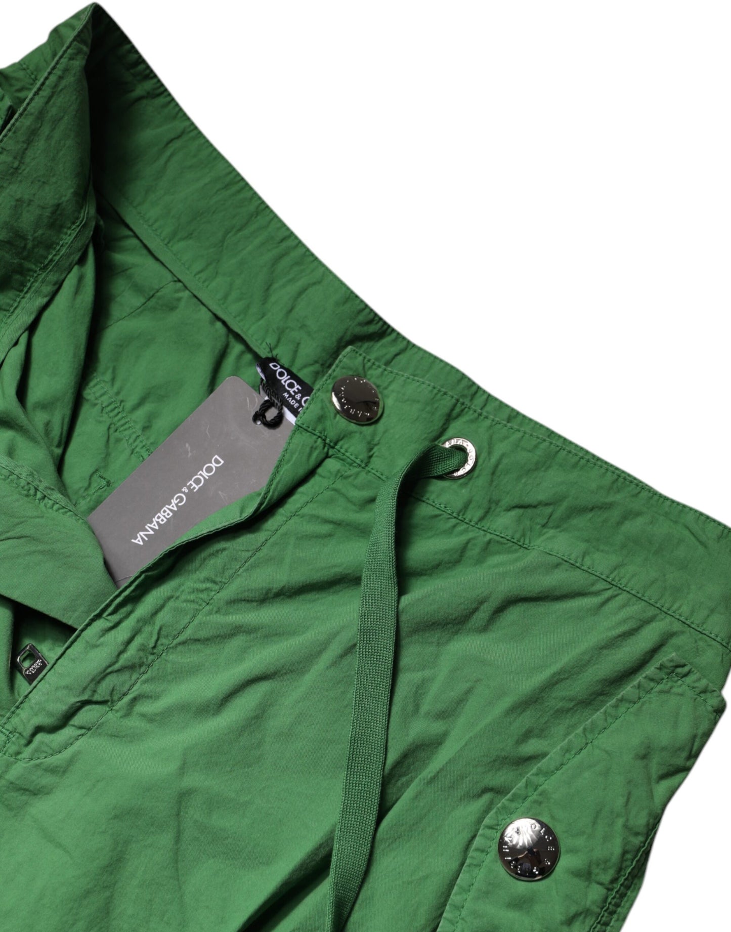 Pantalon cargo taille haute en coton vert Dolce & Gabbana