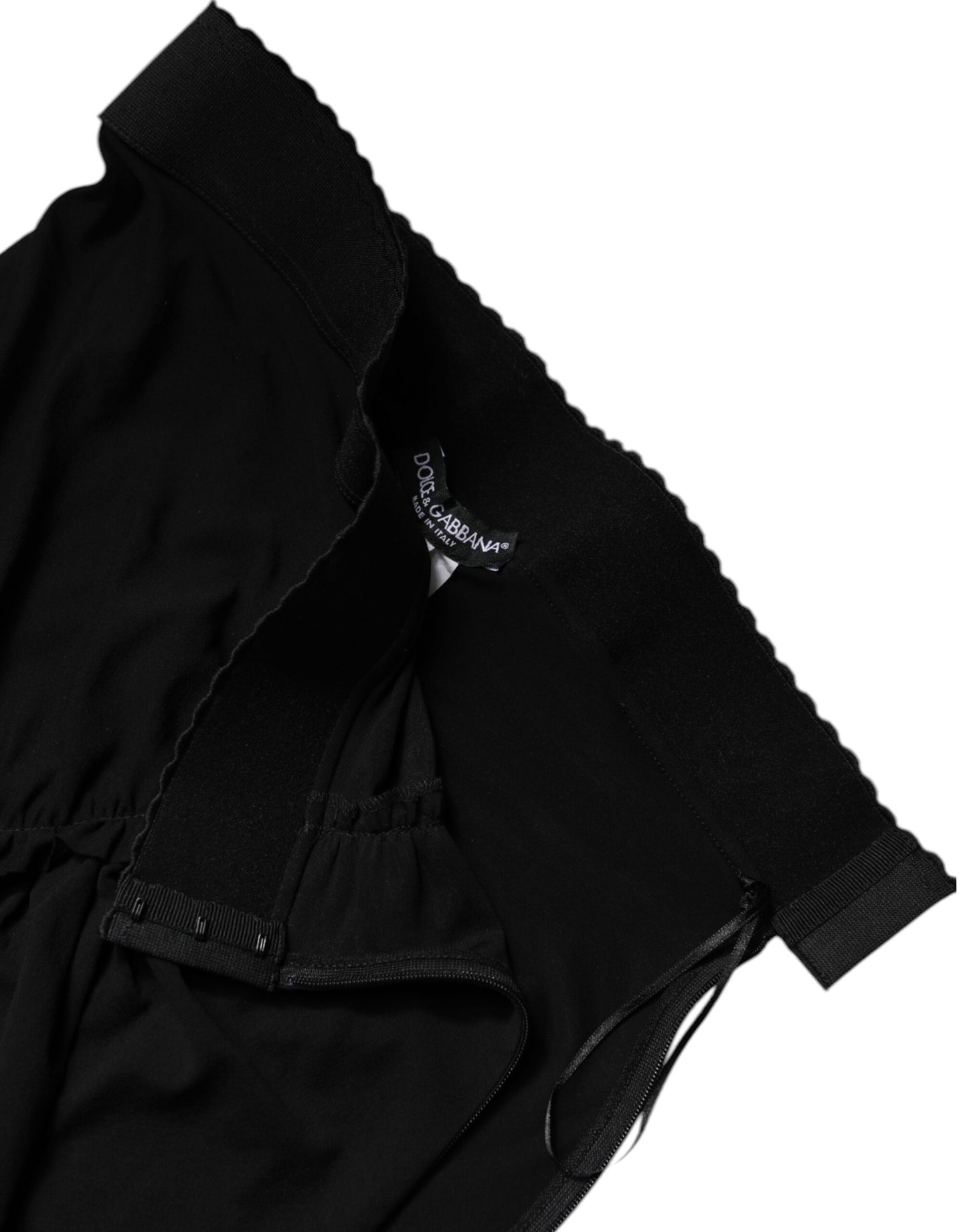 Jupe mi-longue taille haute noire à coupe sirène Dolce & Gabbana