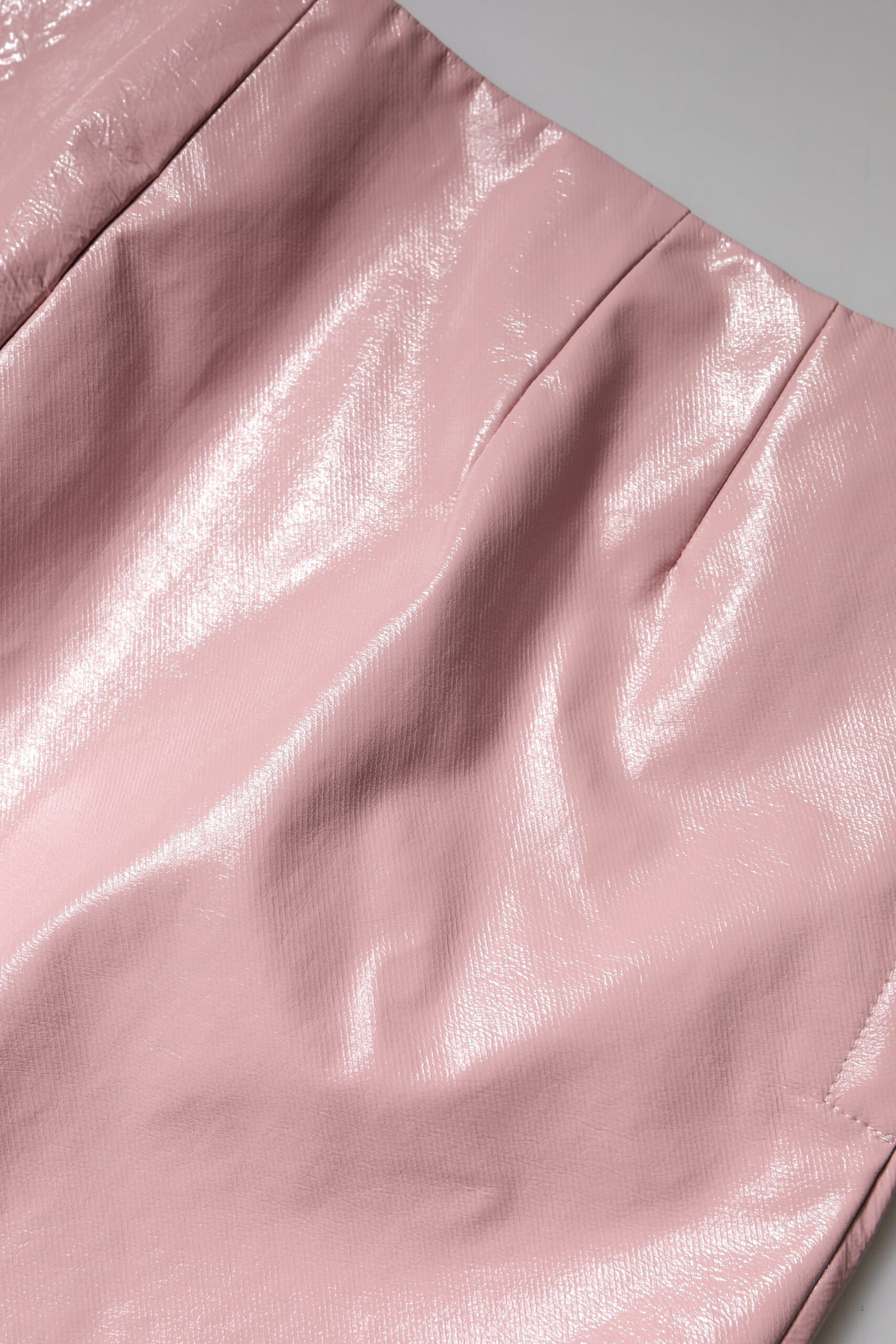 Mini-jupe taille haute en coton rose brillant Dolce & Gabbana