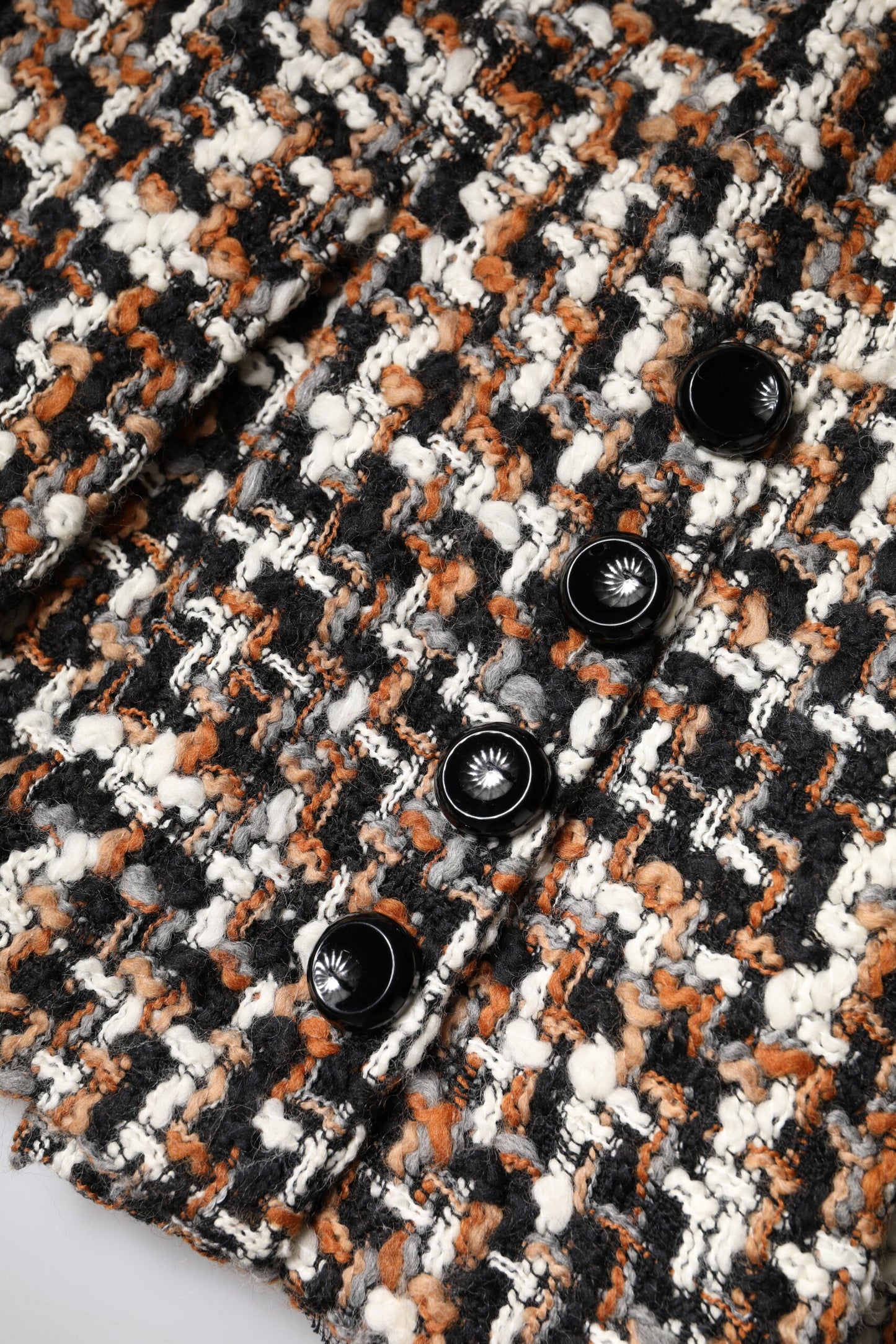 Mini-jupe taille haute en tweed tartan multicolore Dolce & Gabbana