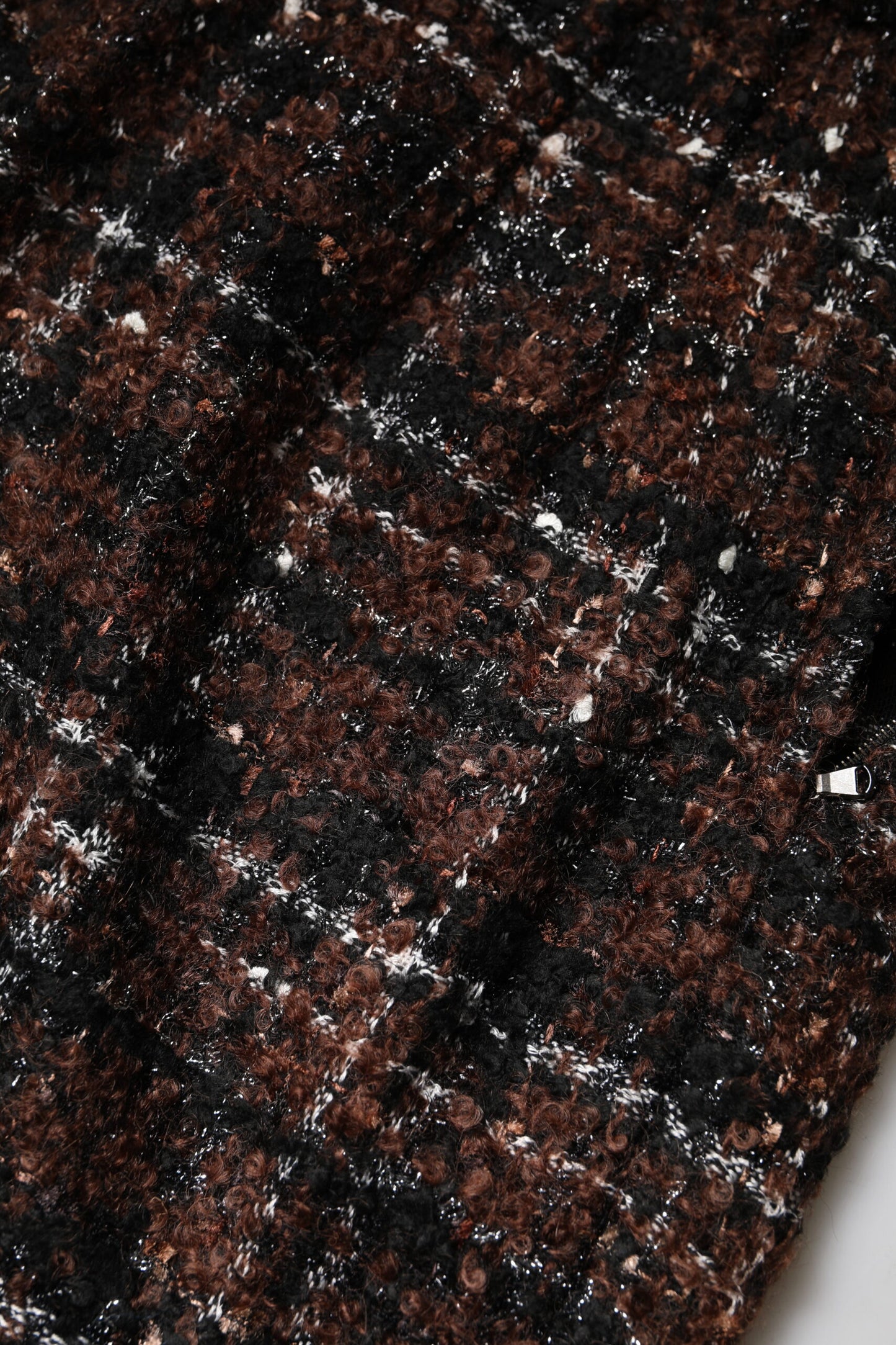 Jupe crayon taille haute en tweed tartan multicolore Dolce & Gabbana