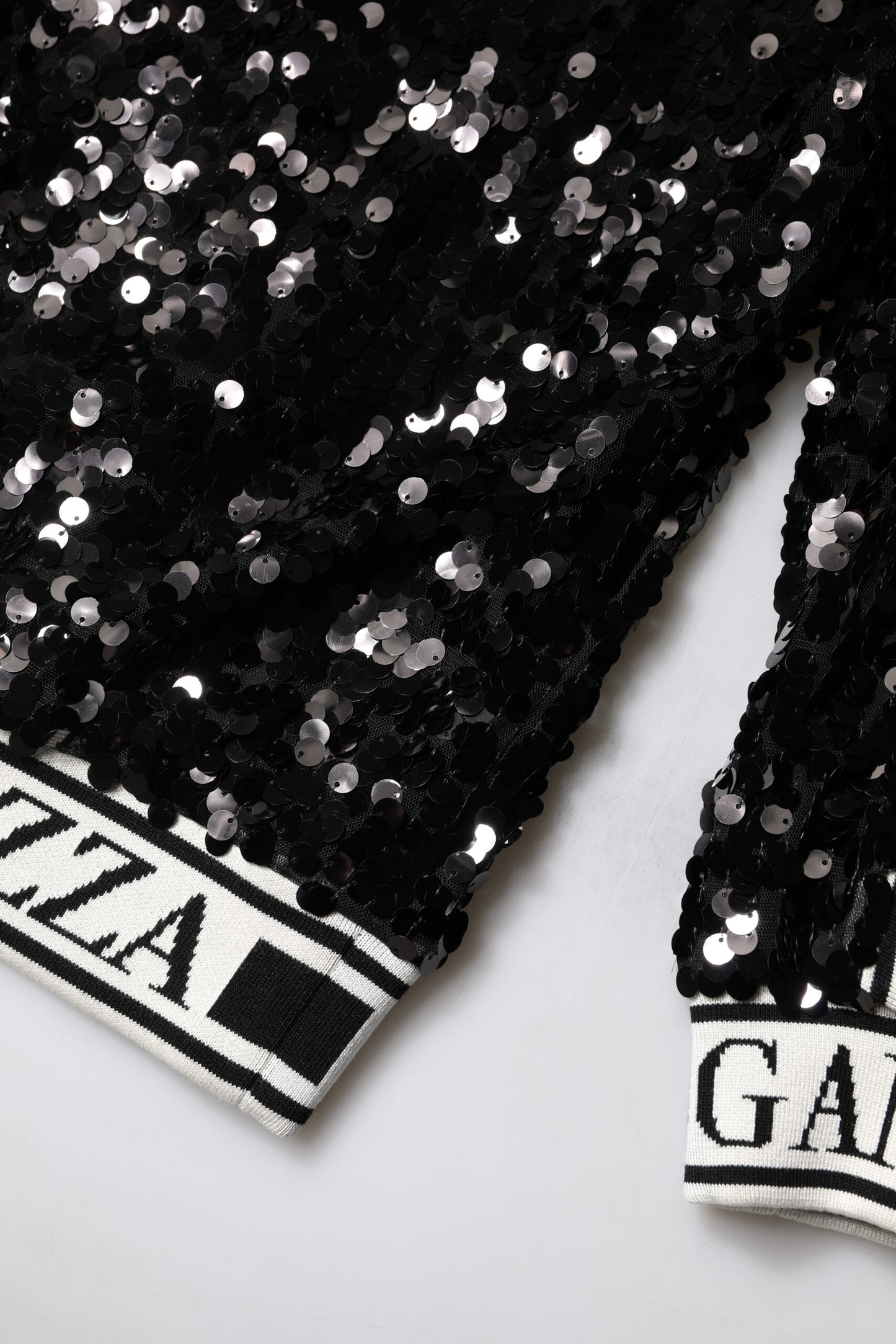 Pull à sequins noir Dolce & Gabbana DG Queen