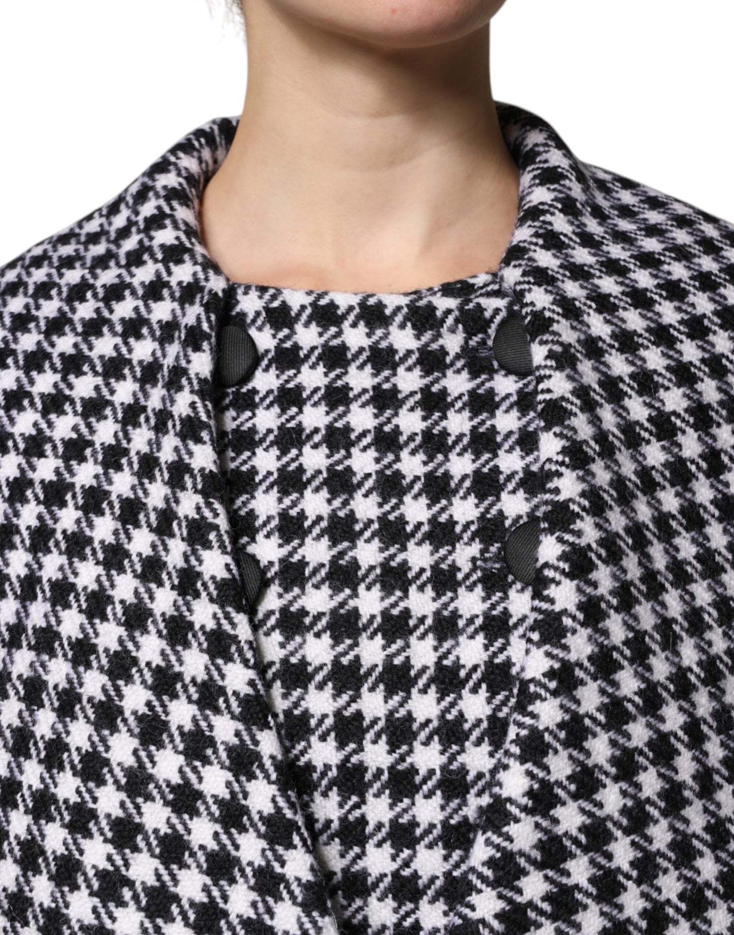 Veste cape à motifs floraux monochromes noir et blanc Dolce & Gabbana