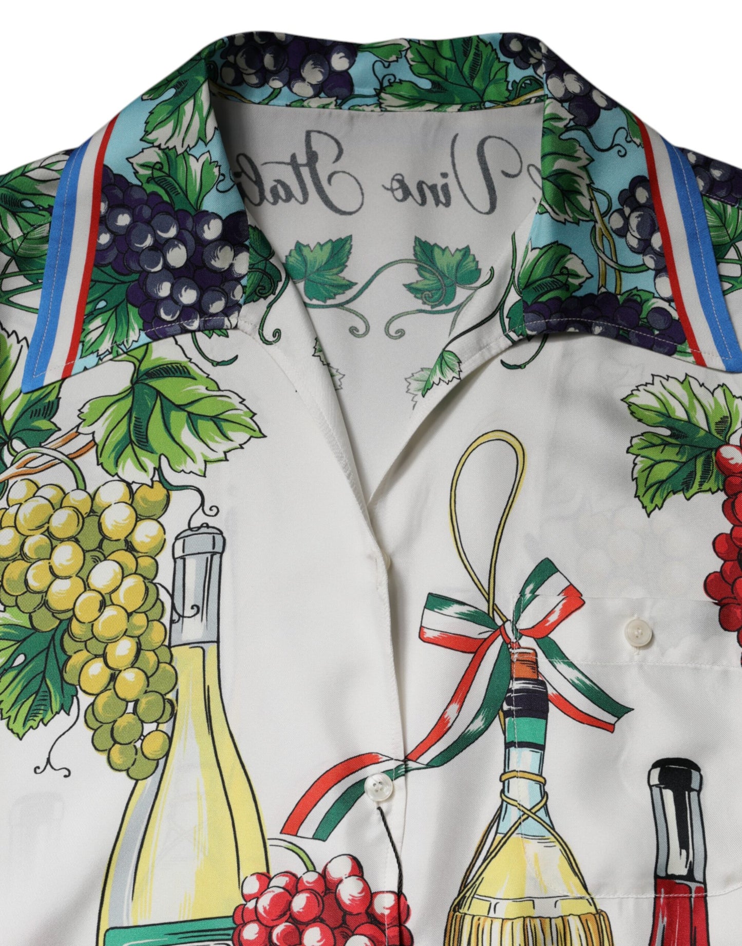 Dolce & Gabbana Haut-chemise en soie multicolore à manches courtes