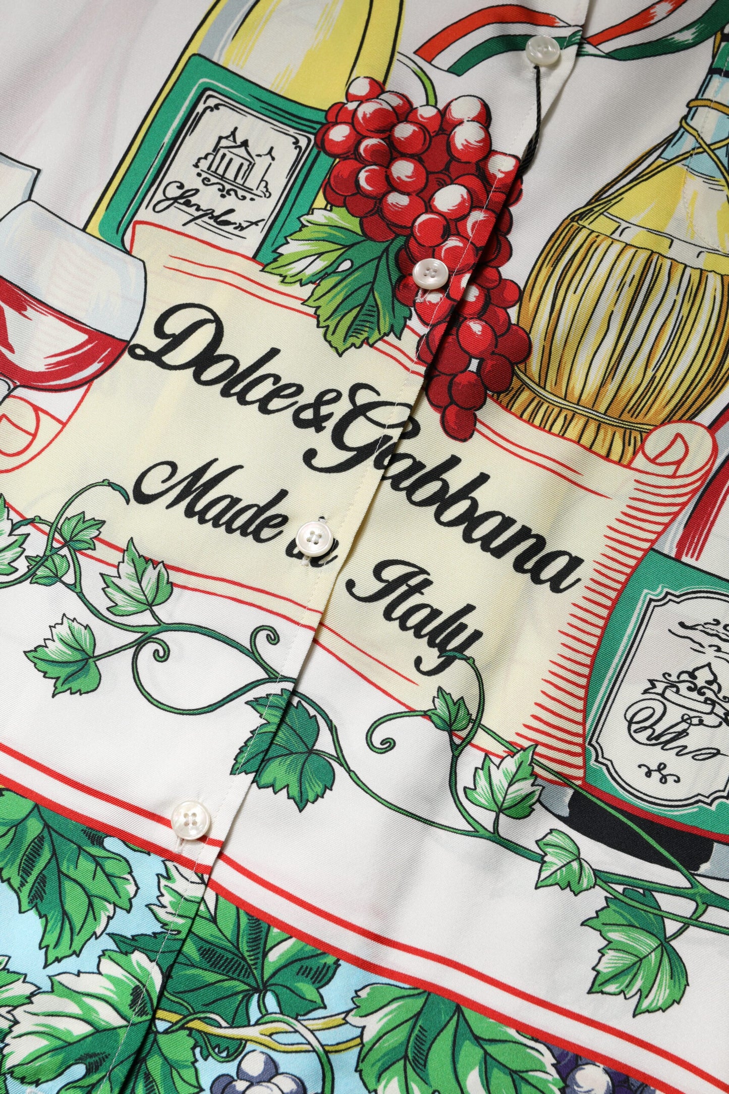 Dolce & Gabbana Haut-chemise en soie multicolore à manches courtes
