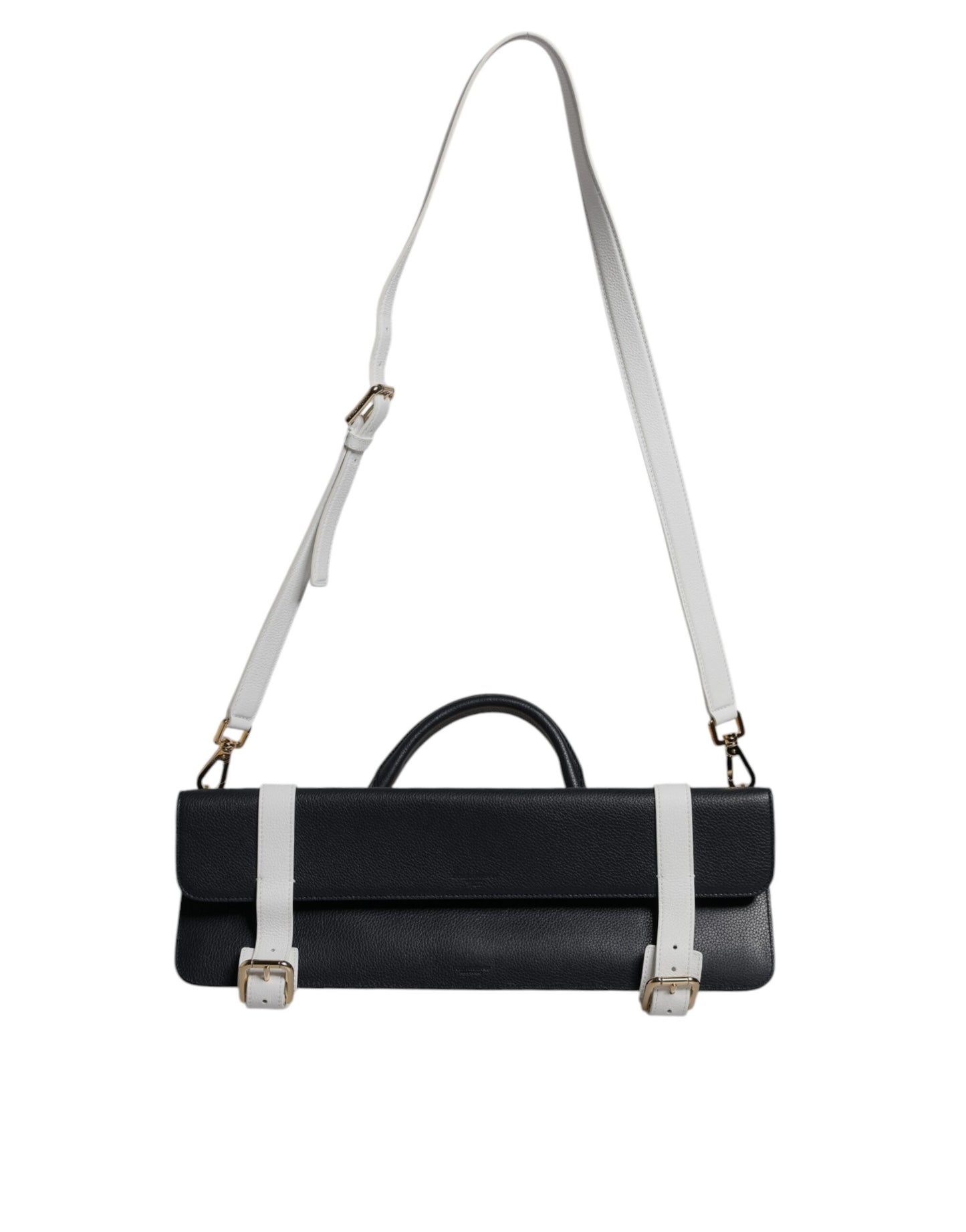 Sac bandoulière Dolce & Gabbana en cuir de veau bleu et blanc