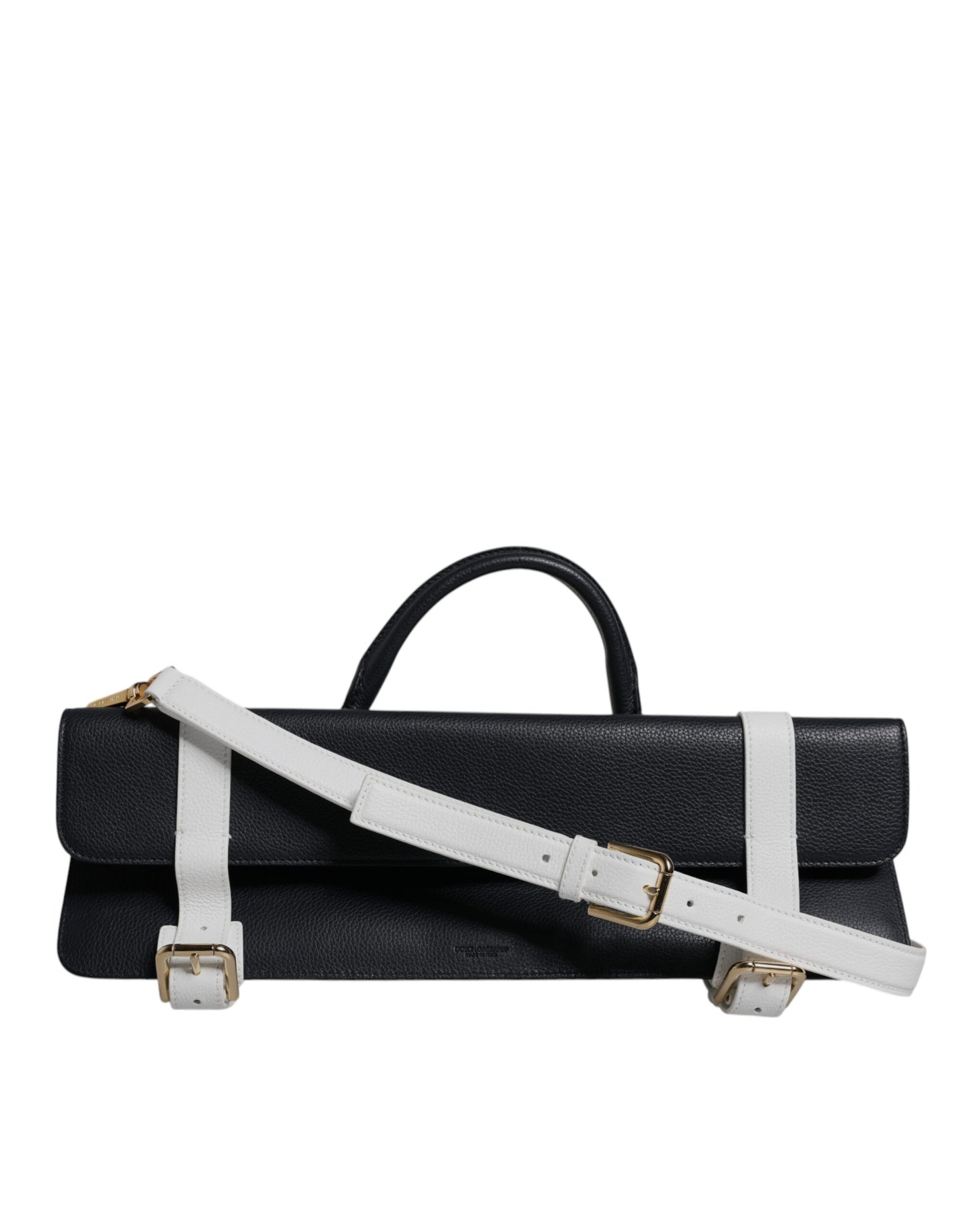 Sac bandoulière Dolce & Gabbana en cuir de veau bleu et blanc