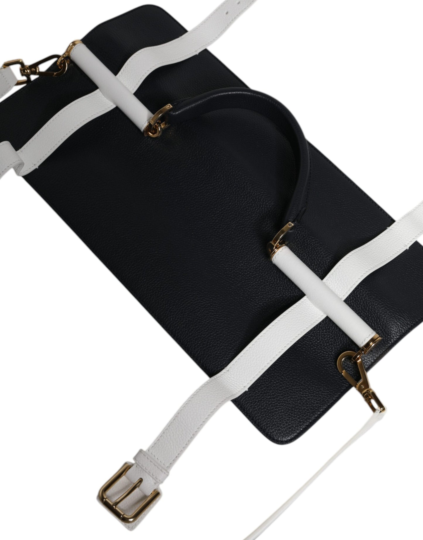 Sac bandoulière Dolce & Gabbana en cuir de veau bleu et blanc
