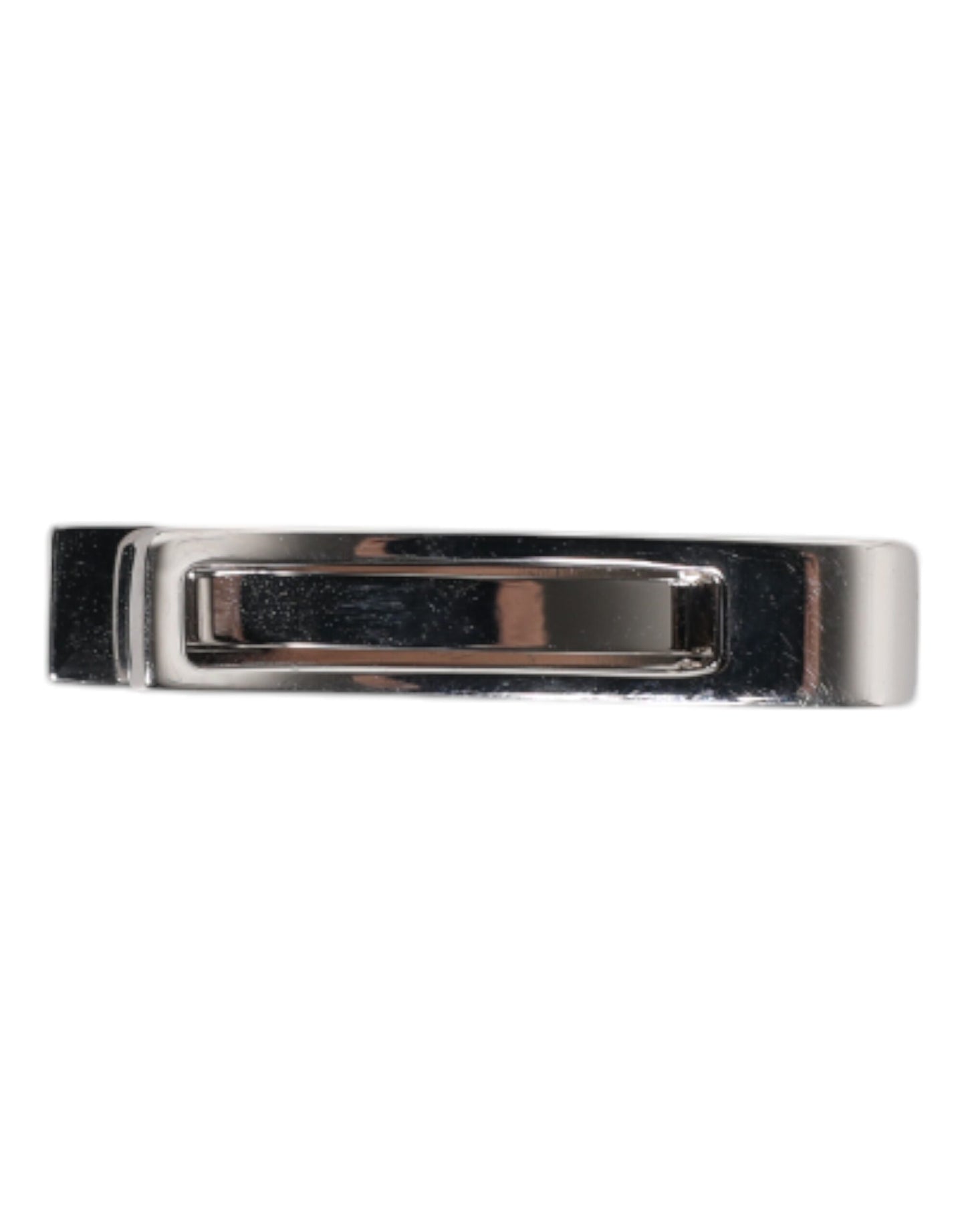 Dolce & Gabbana Silver Tone Brass Logo Branded Tie Clip Bar