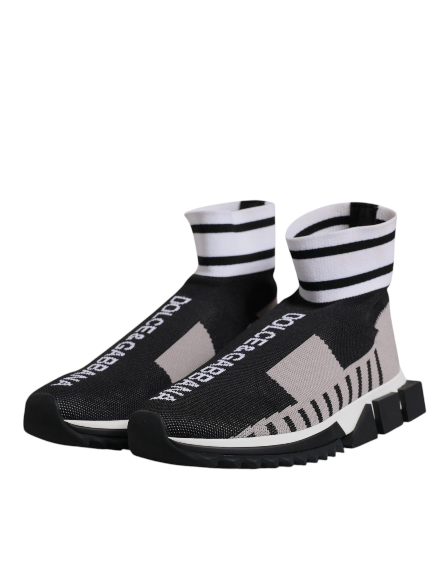 Baskets à chaussettes noires et grises Sorrento Dolce & Gabbana pour femmes
