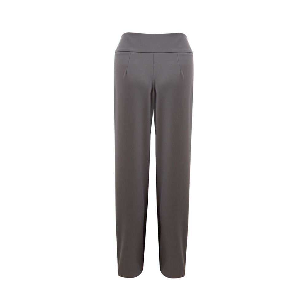 Pantalon en laine grise chic Lardini pour un style sophistiqué