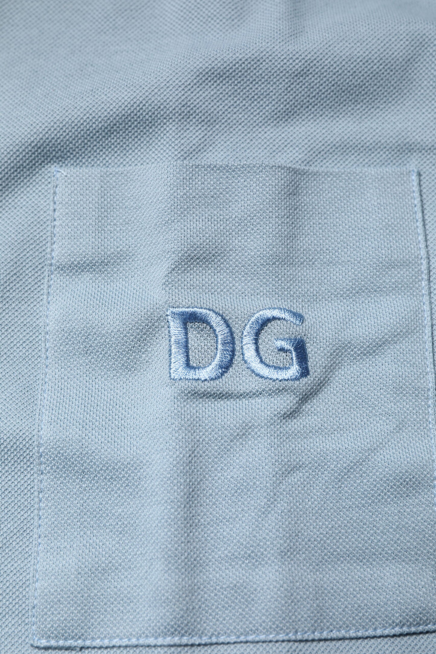 Dolce & Gabbana Blue Cotton Button Down Casual Men Polo Shirt