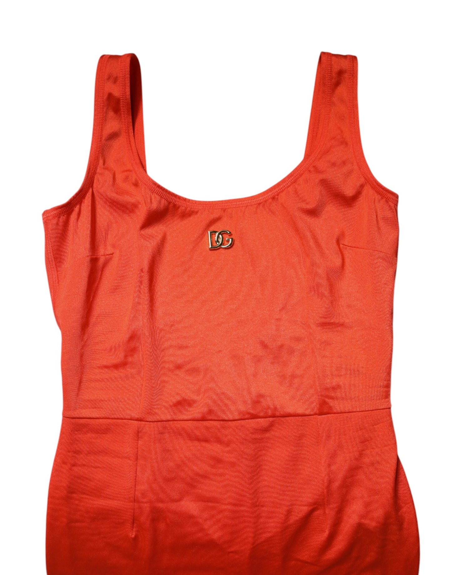 Robe combinaison moulante orange sans manches Dolce & Gabbana