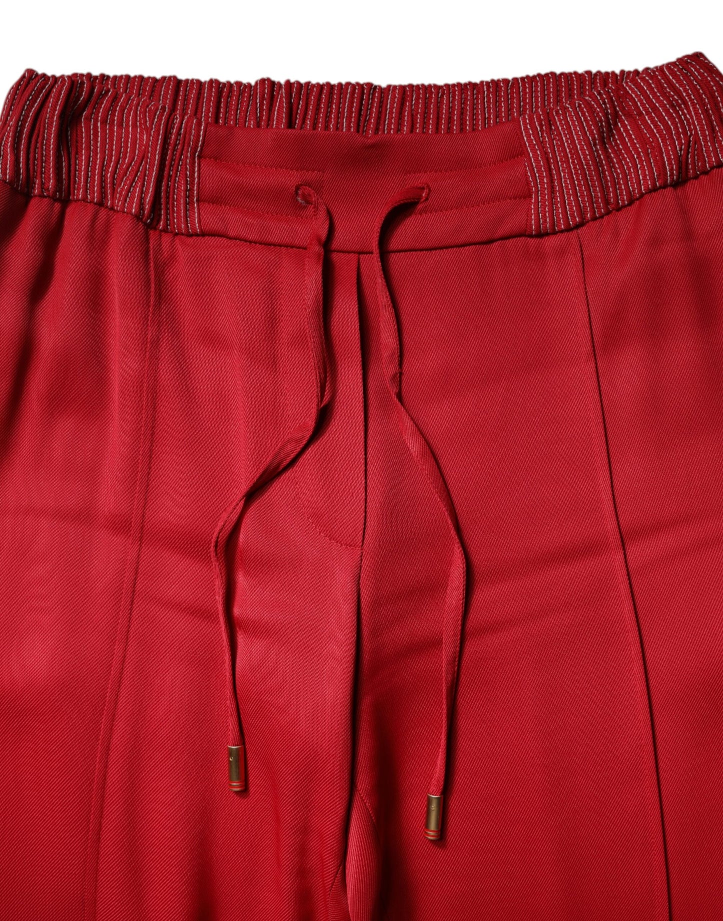 Dolce & Gabbana – Gerade geschnittene Hose aus roter Viskose
