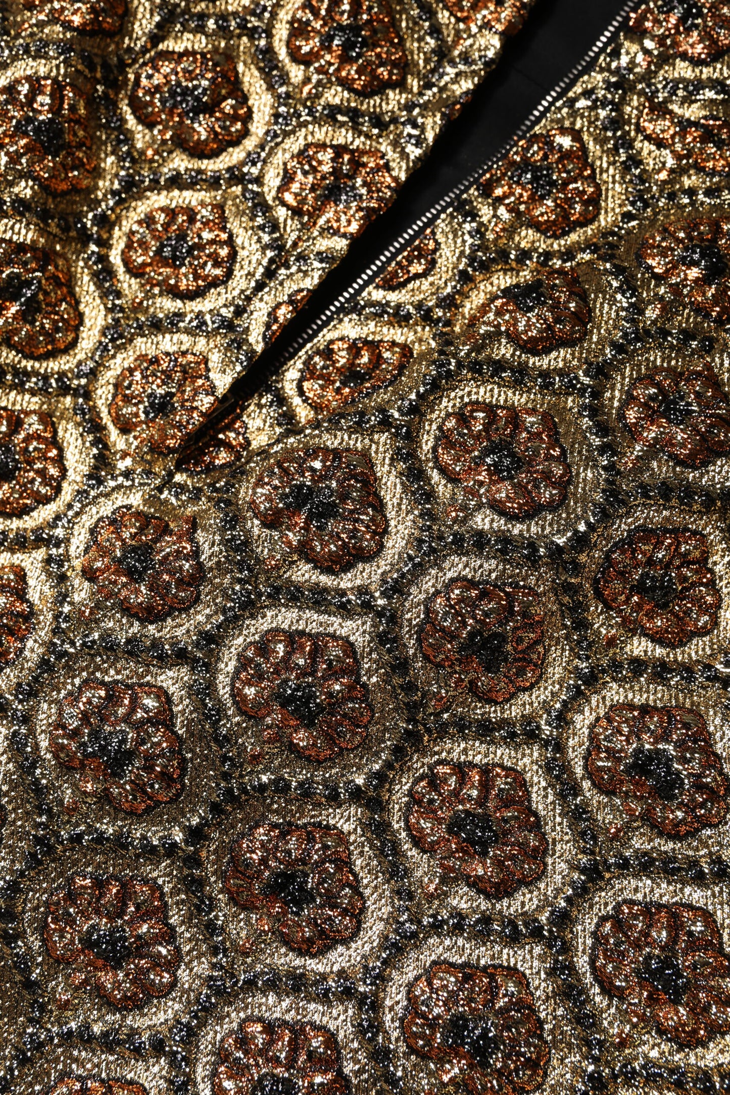 Mini-jupe trapèze en brocart de polyester marron Dolce & Gabbana
