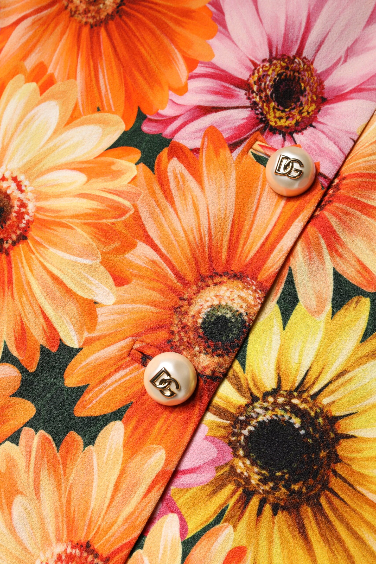 Mini-jupe taille haute à fleurs multicolores Dolce & Gabbana