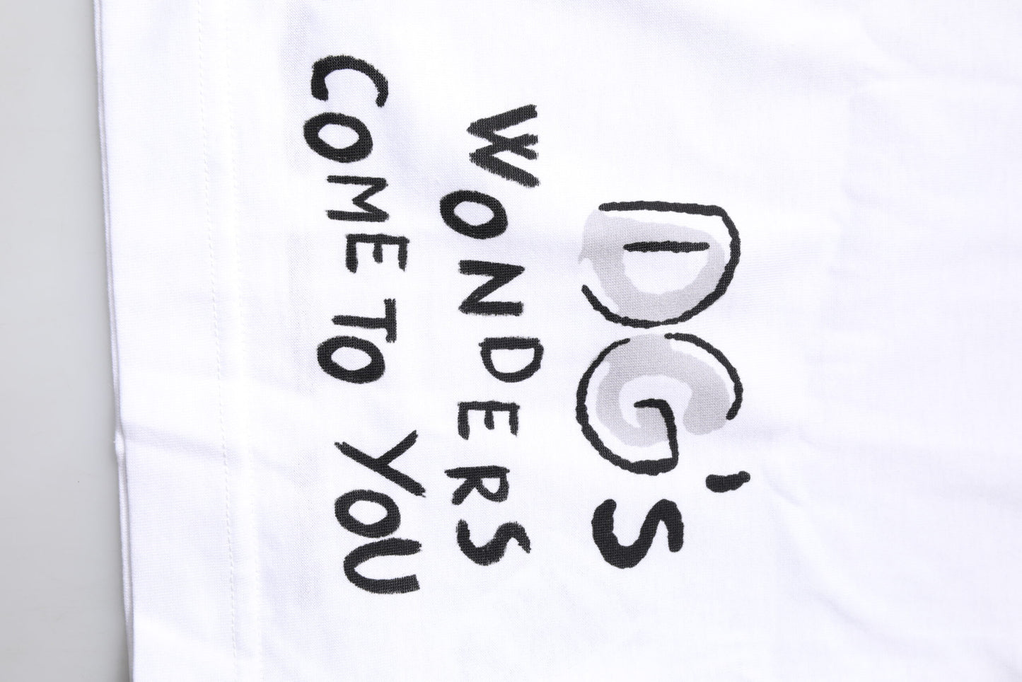 Dolce & Gabbana Weißes, kurzärmliges, bedrucktes Jersey-T-Shirt