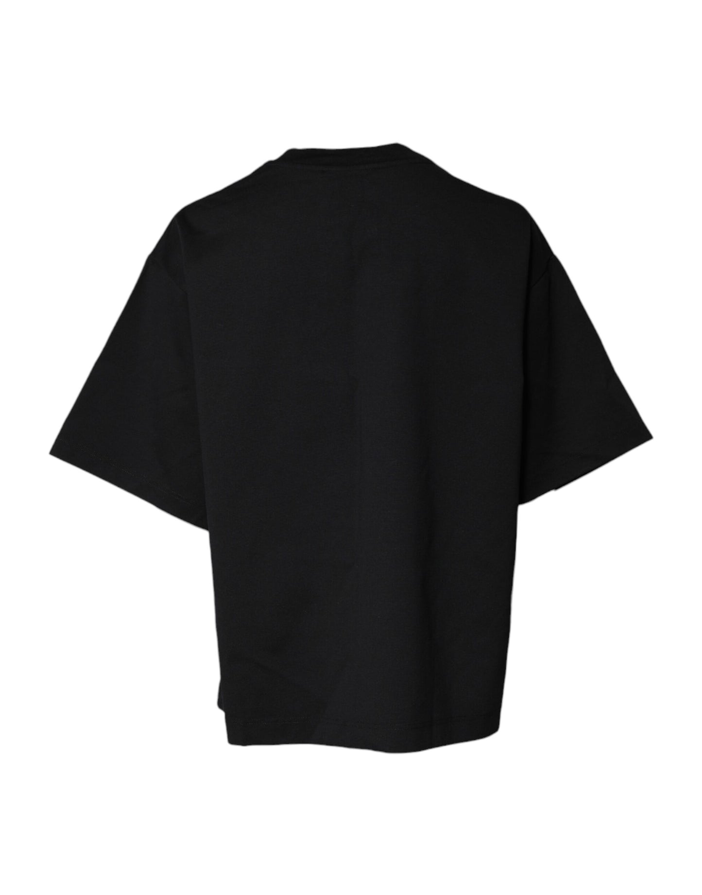 T-shirt col rond en coton imprimé noir Dolce & Gabbana