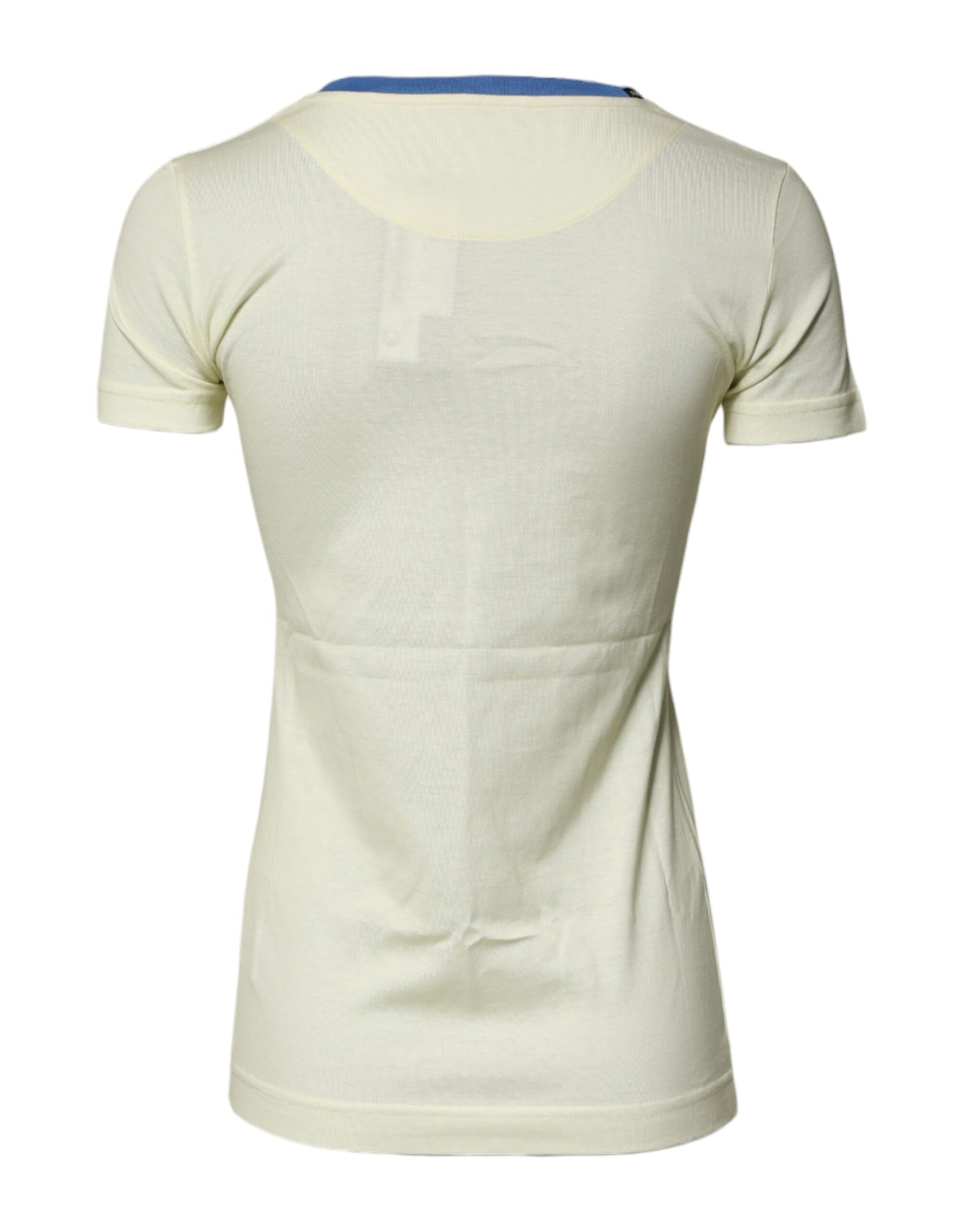 Dolce & Gabbana – Hellgelbes Kurzarm-T-Shirt aus Baumwolle