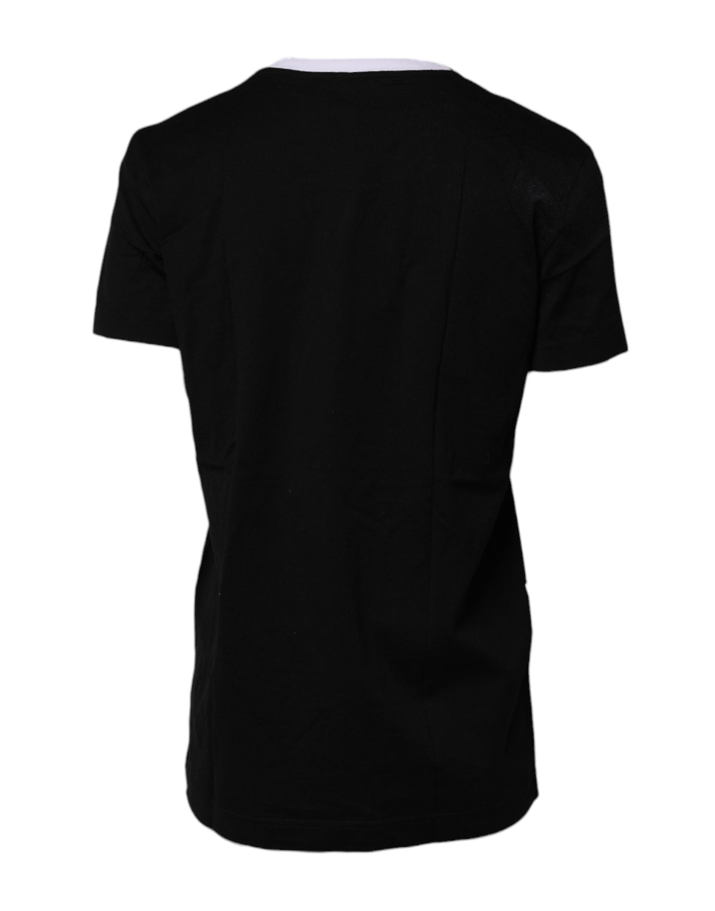 T-shirt en coton noir à col rond imprimé Dolce & Gabbana