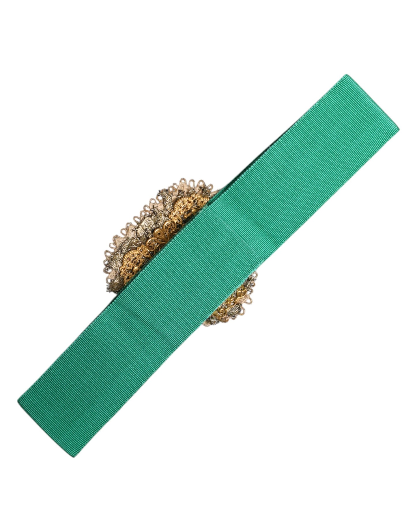 Ceinture extensible verte Dolce & Gabbana à taille large ornée de cœurs