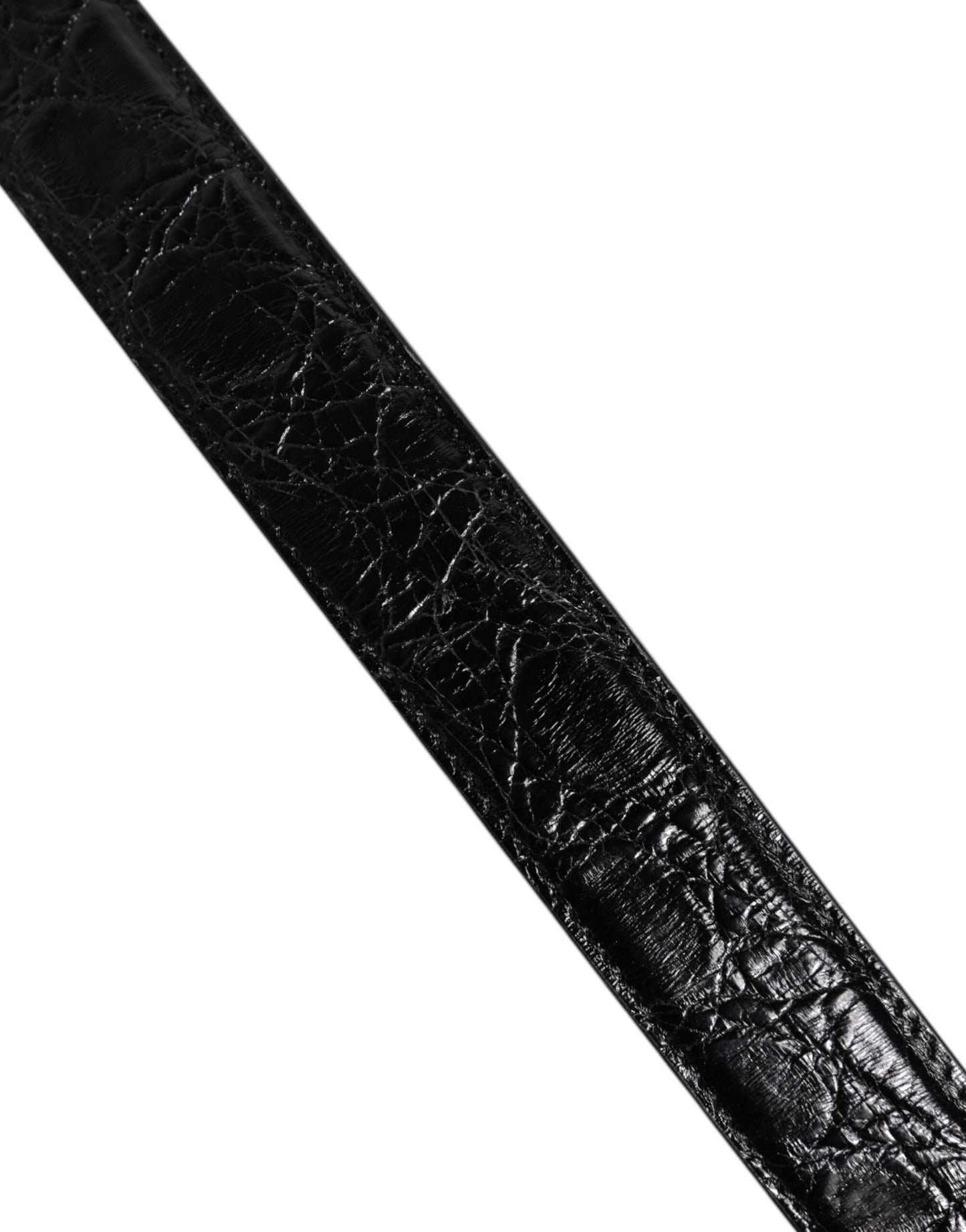 Sac à bandoulière en cuir d'alligator noir Dolce & Gabbana