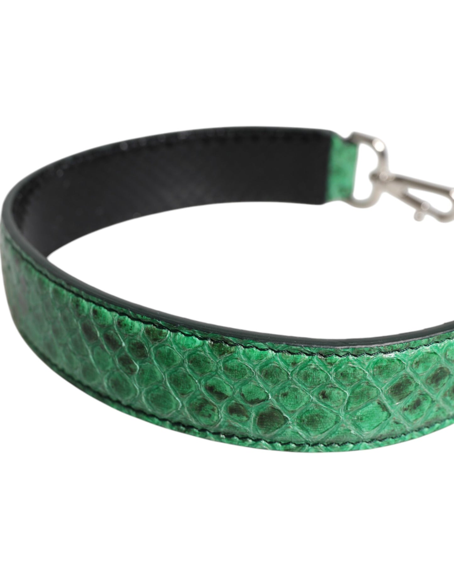 Sac bandoulière en cuir exotique noir et vert Dolce & Gabbana