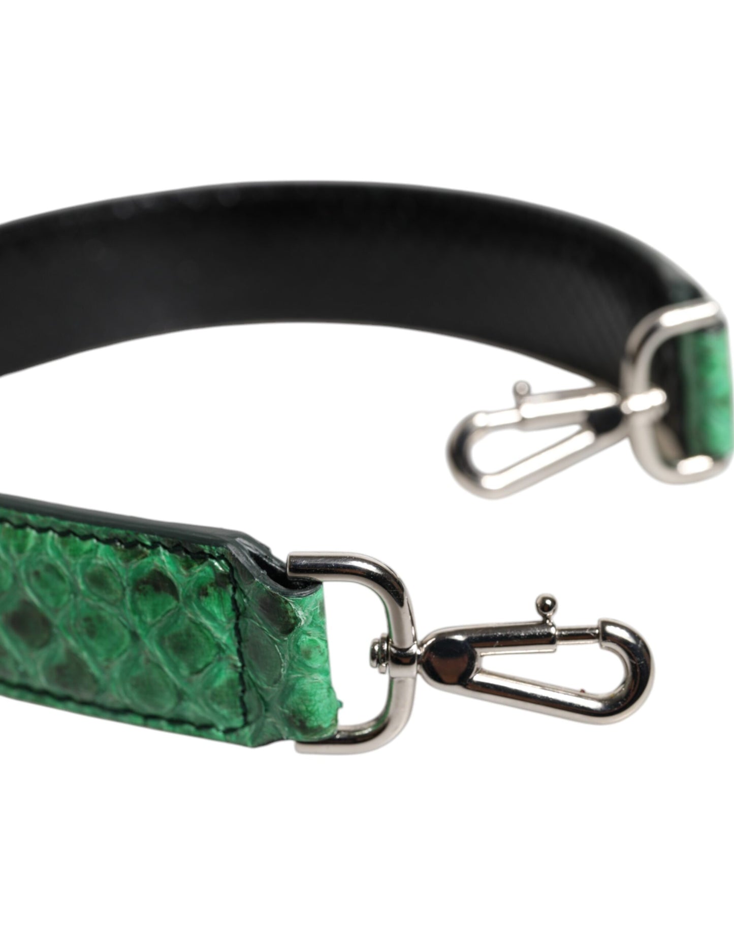 Sac bandoulière en cuir exotique noir et vert Dolce & Gabbana