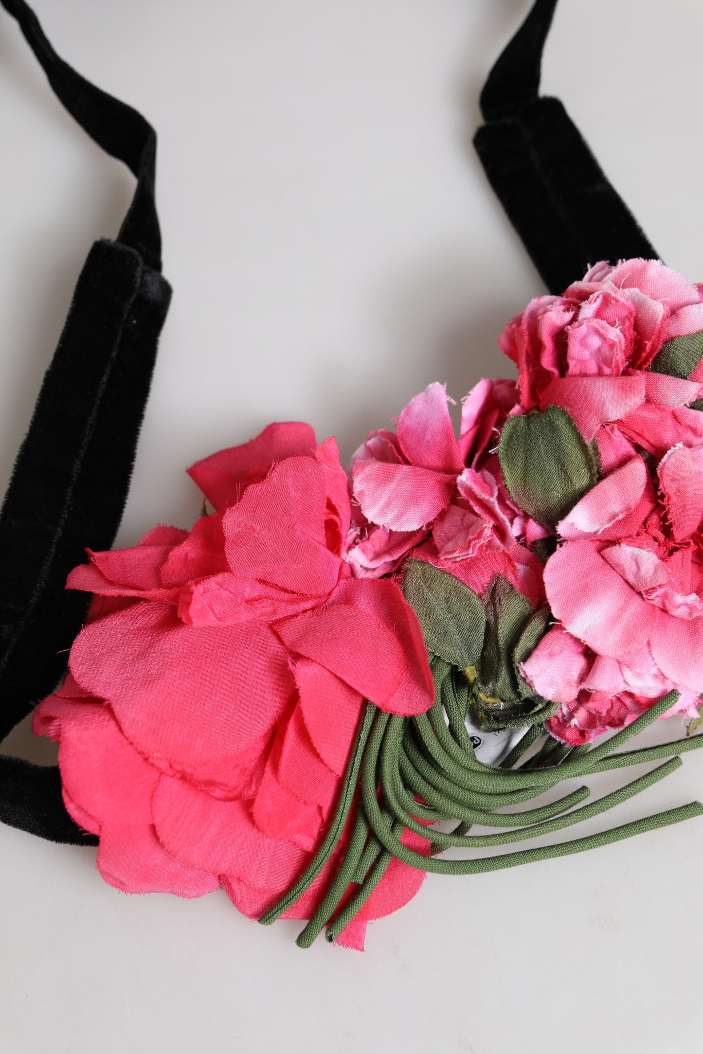 Dolce & Gabbana – Mehrfarbiger Bindegürtel mit Blumenapplikation