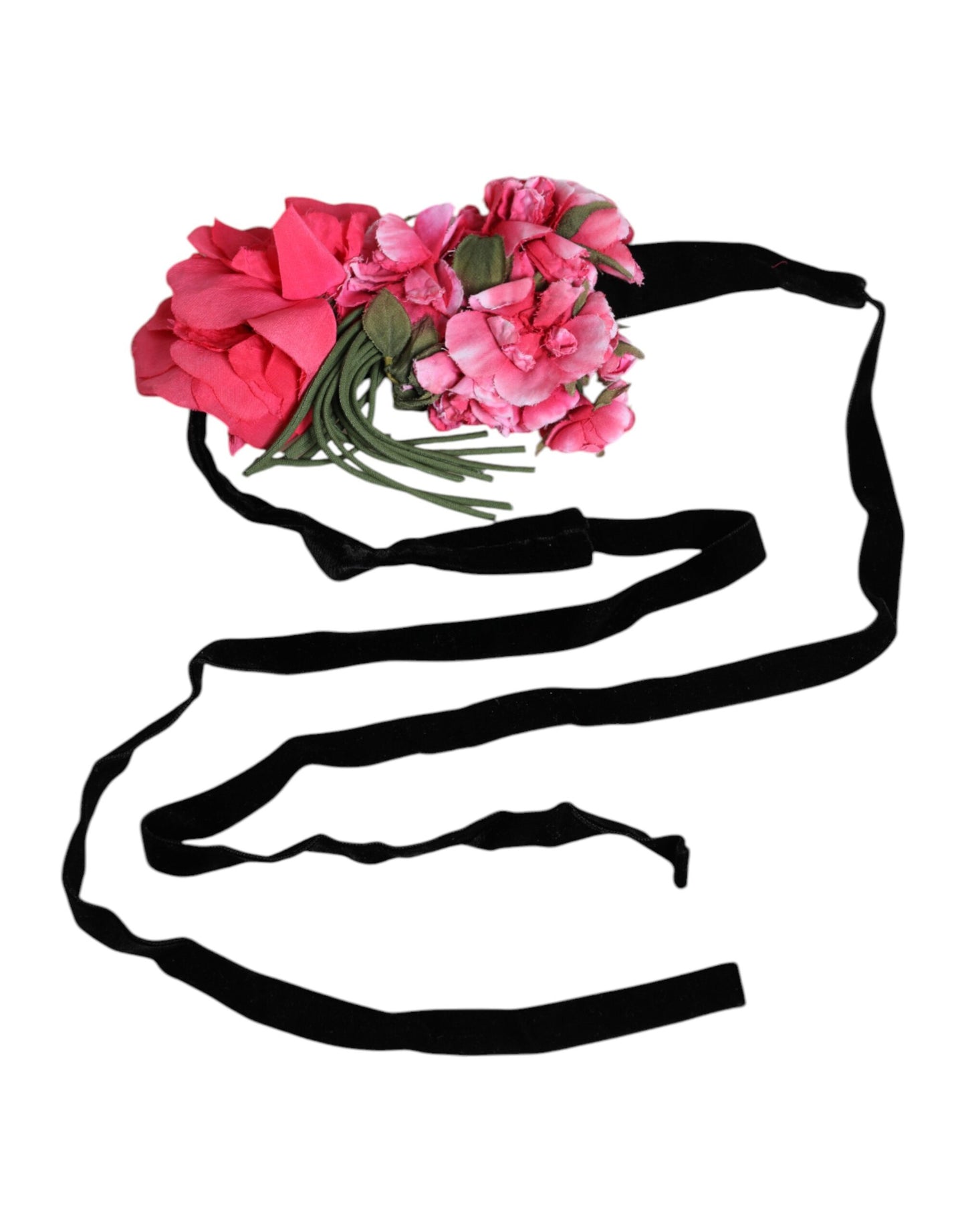 Dolce & Gabbana – Mehrfarbiger Bindegürtel mit Blumenapplikation