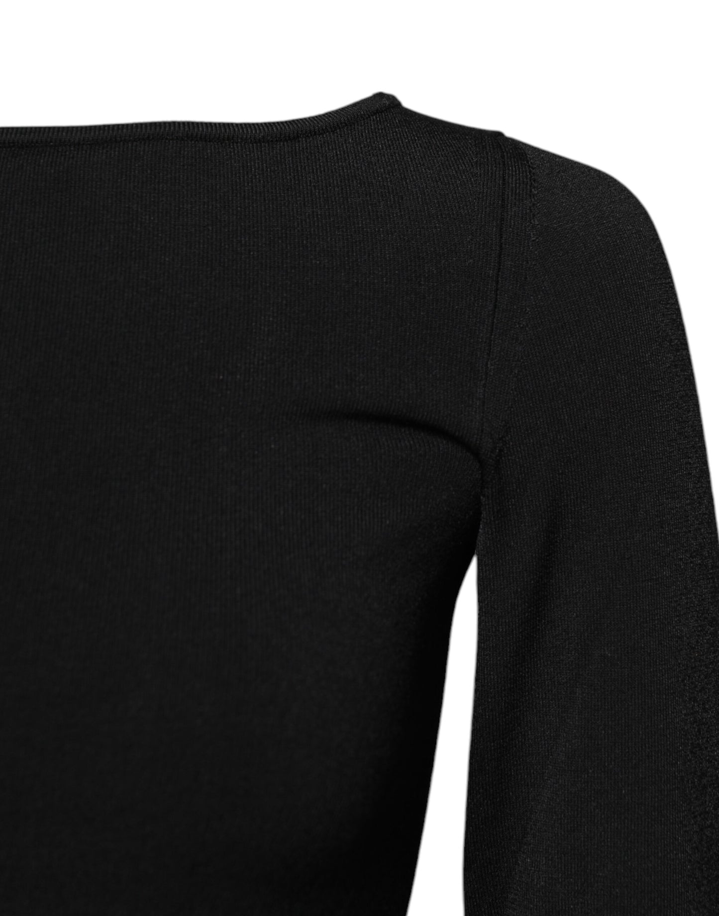 Pull à manches longues en viscose noire Dolce & Gabbana