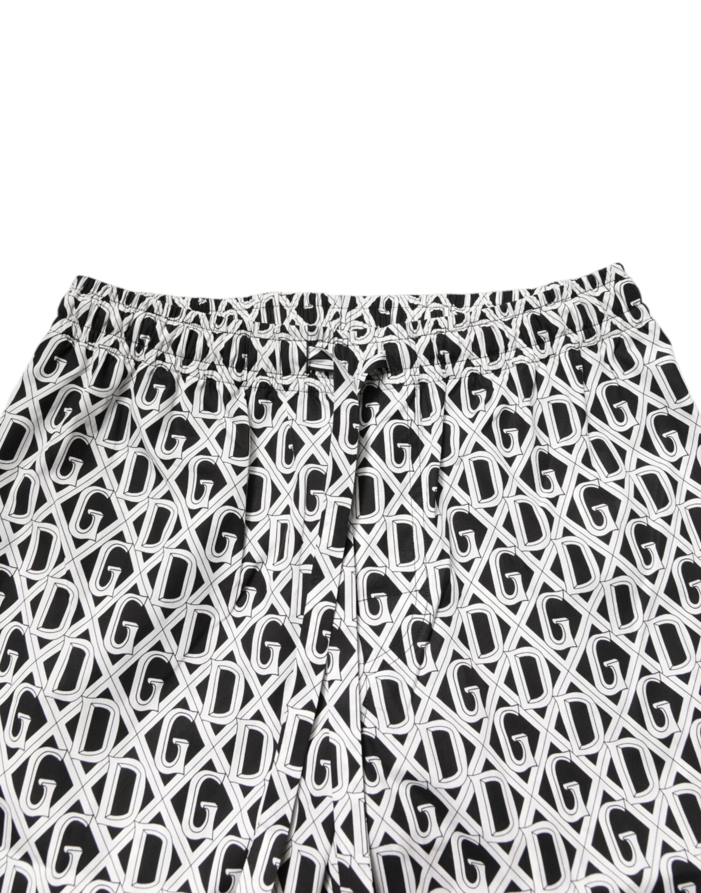 Dolce & Gabbana Black White DG Print Cotton Pajama Set Sleepwear