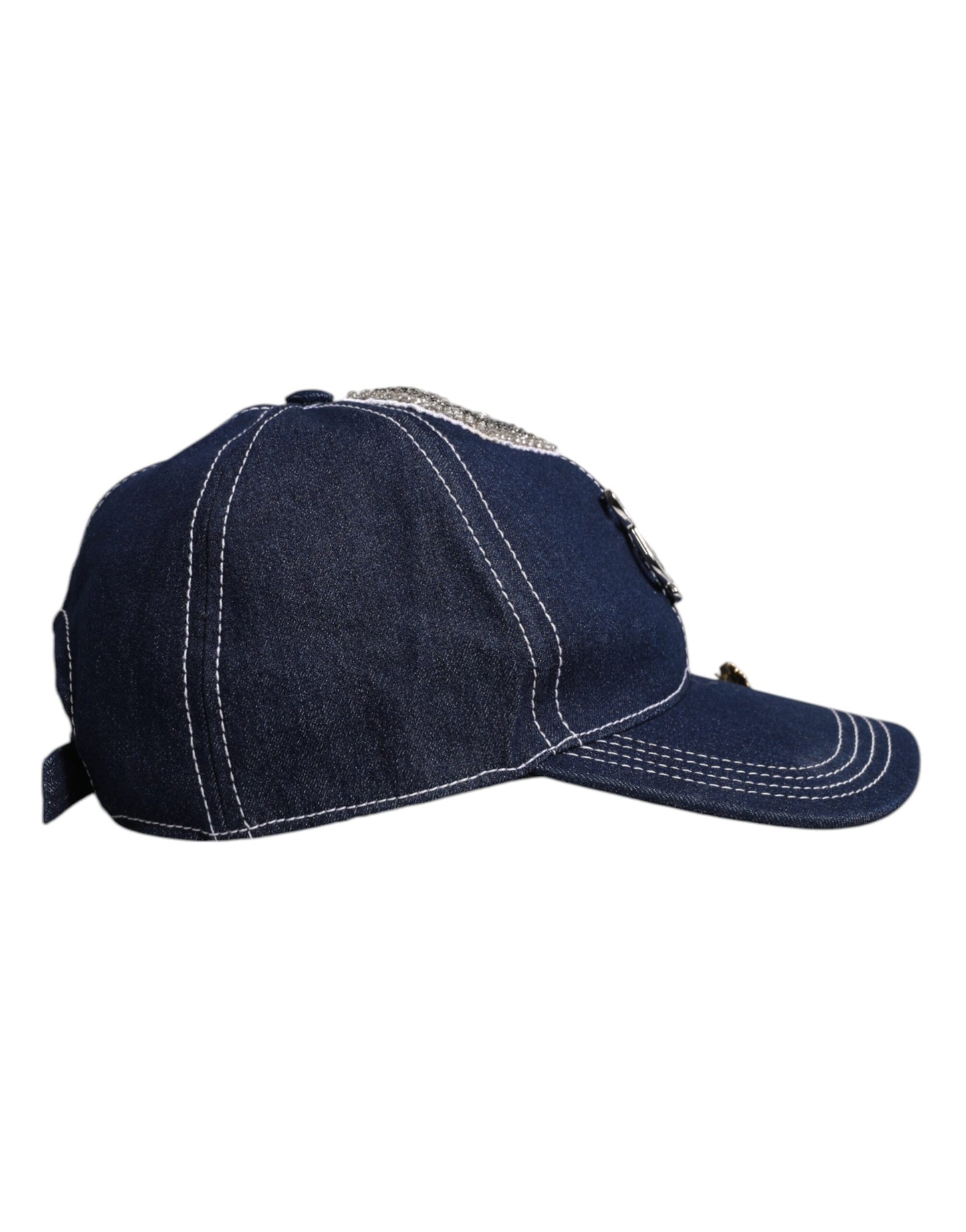 Casquette de baseball Dolce & Gabbana ornée de cristaux bleus