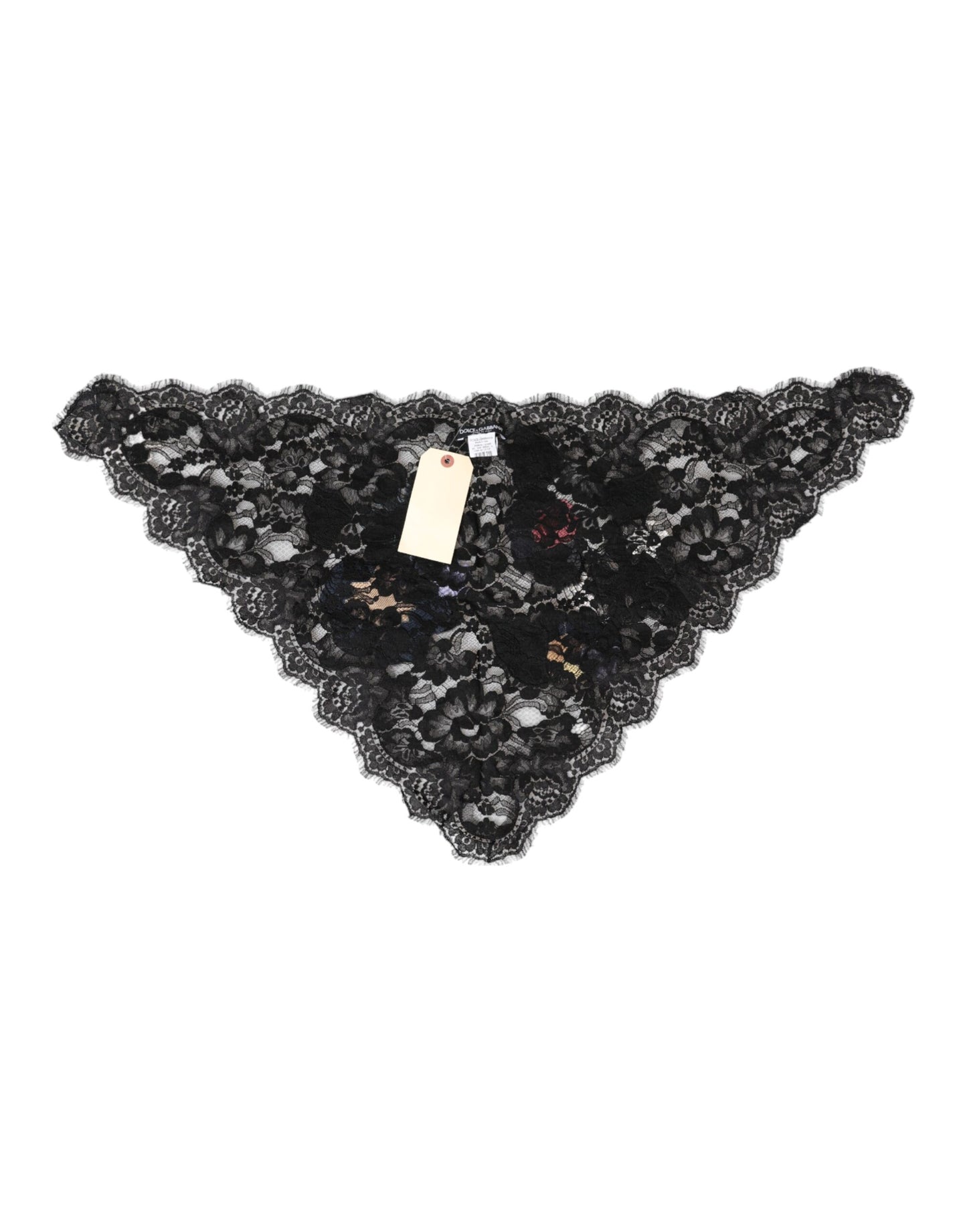 Chapeau en voile de coton à appliques florales en dentelle noire Dolce & Gabbana