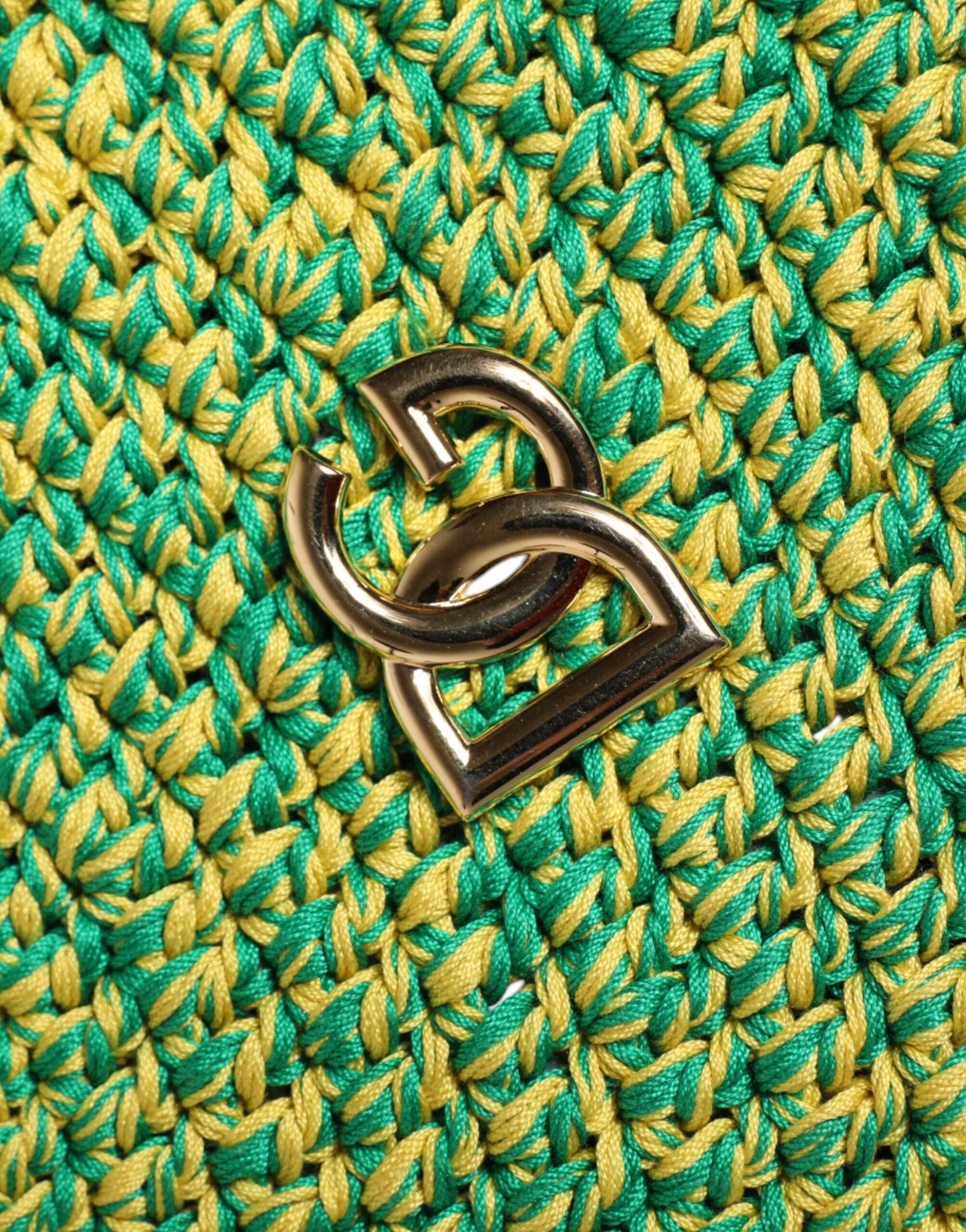 Bob Dolce & Gabbana en coton vert crocheté avec logo DG