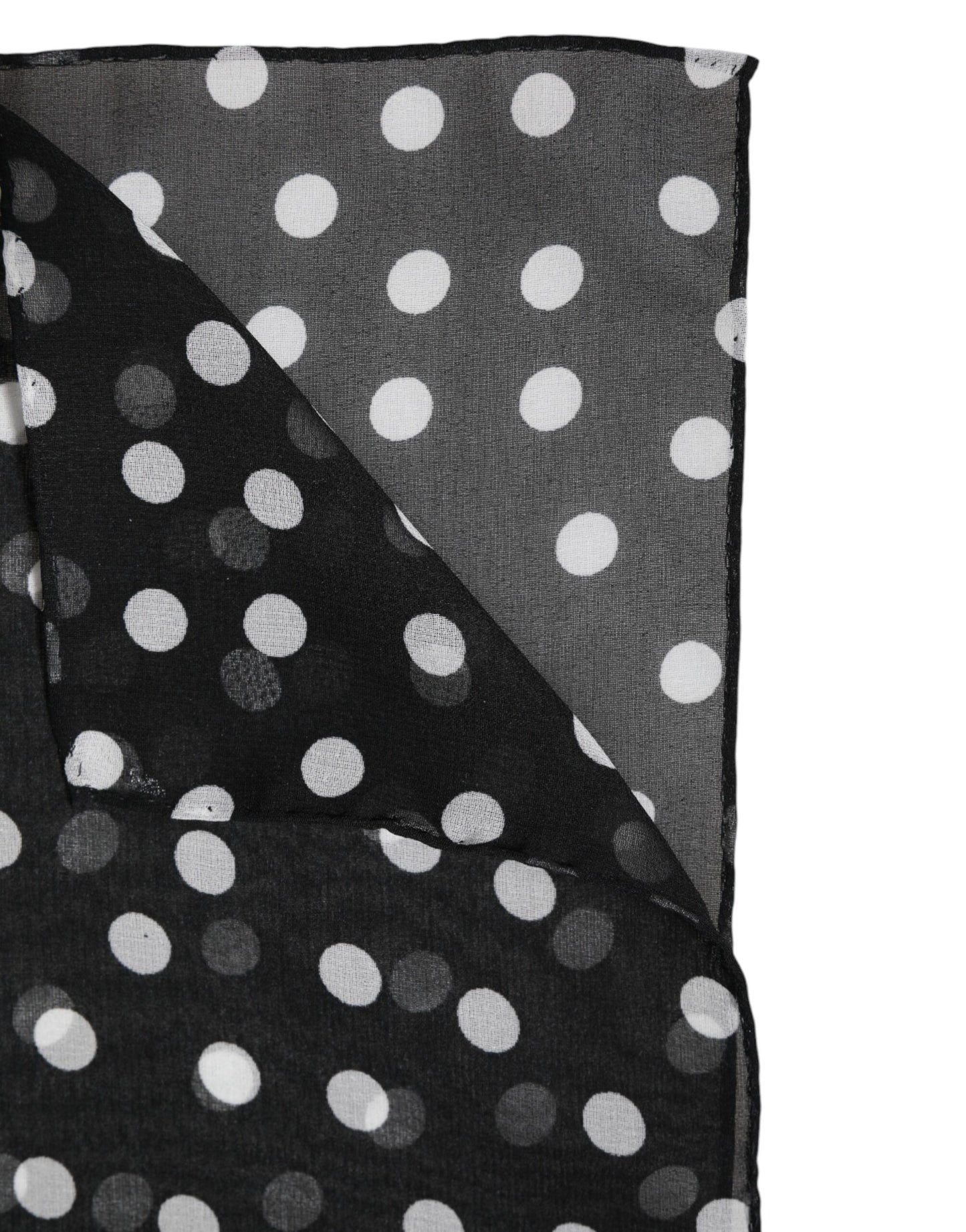 Foulard châle en polyester à pois noirs Dolce & Gabbana