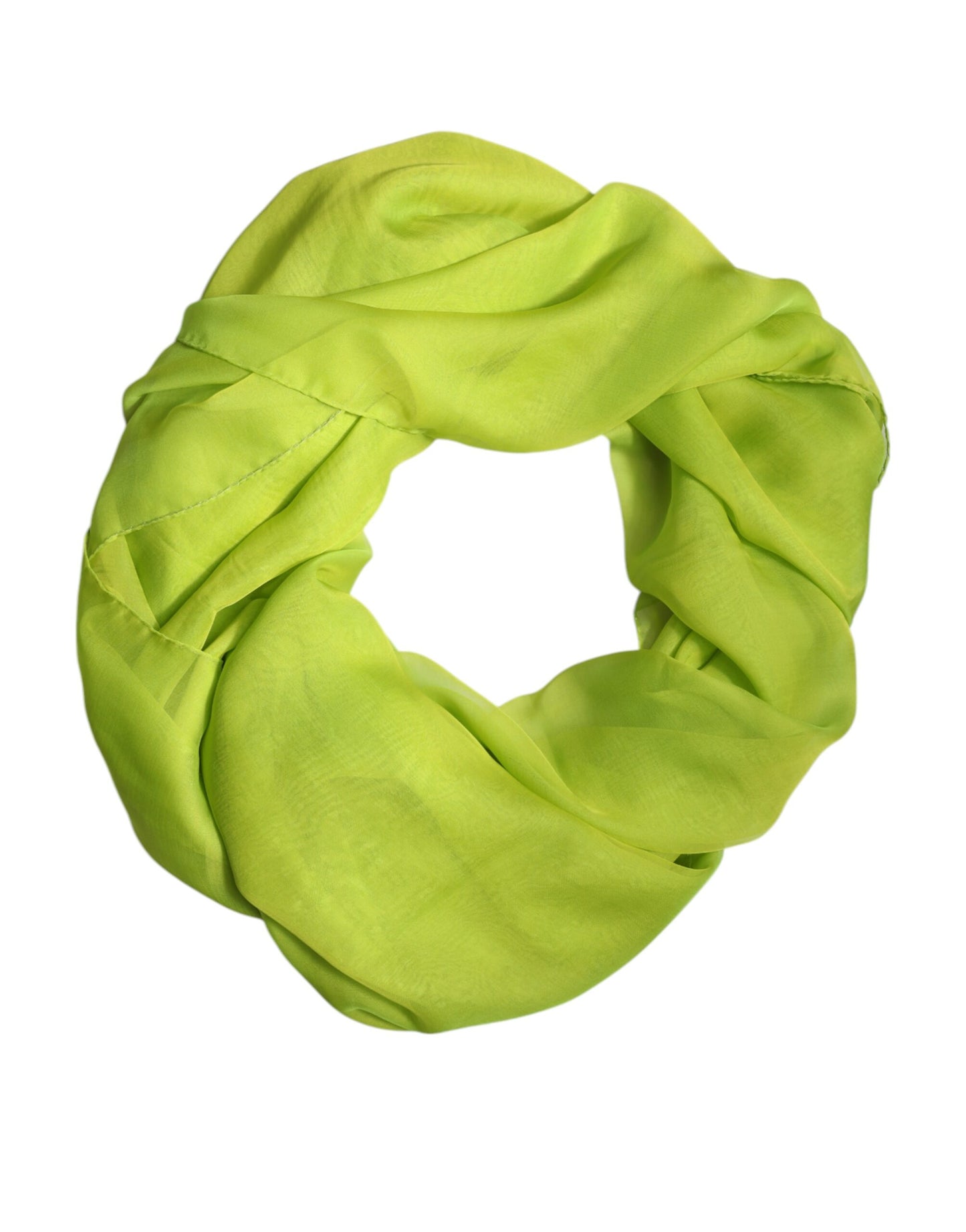 Foulard châle rectangulaire en soie verte Dolce & Gabbana