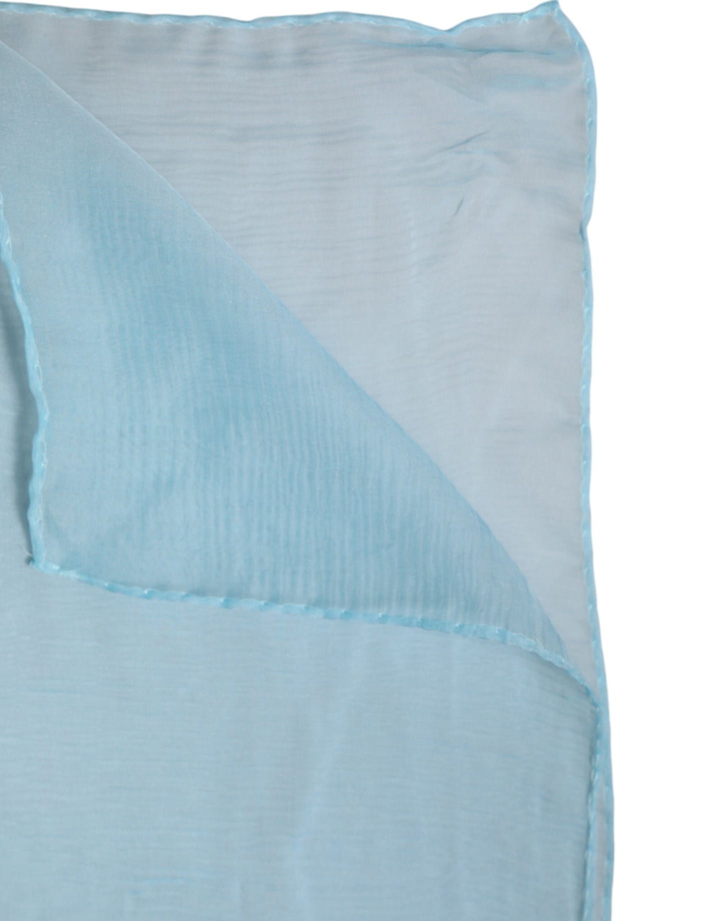 Foulard châle rectangulaire en soie bleu clair Dolce & Gabbana