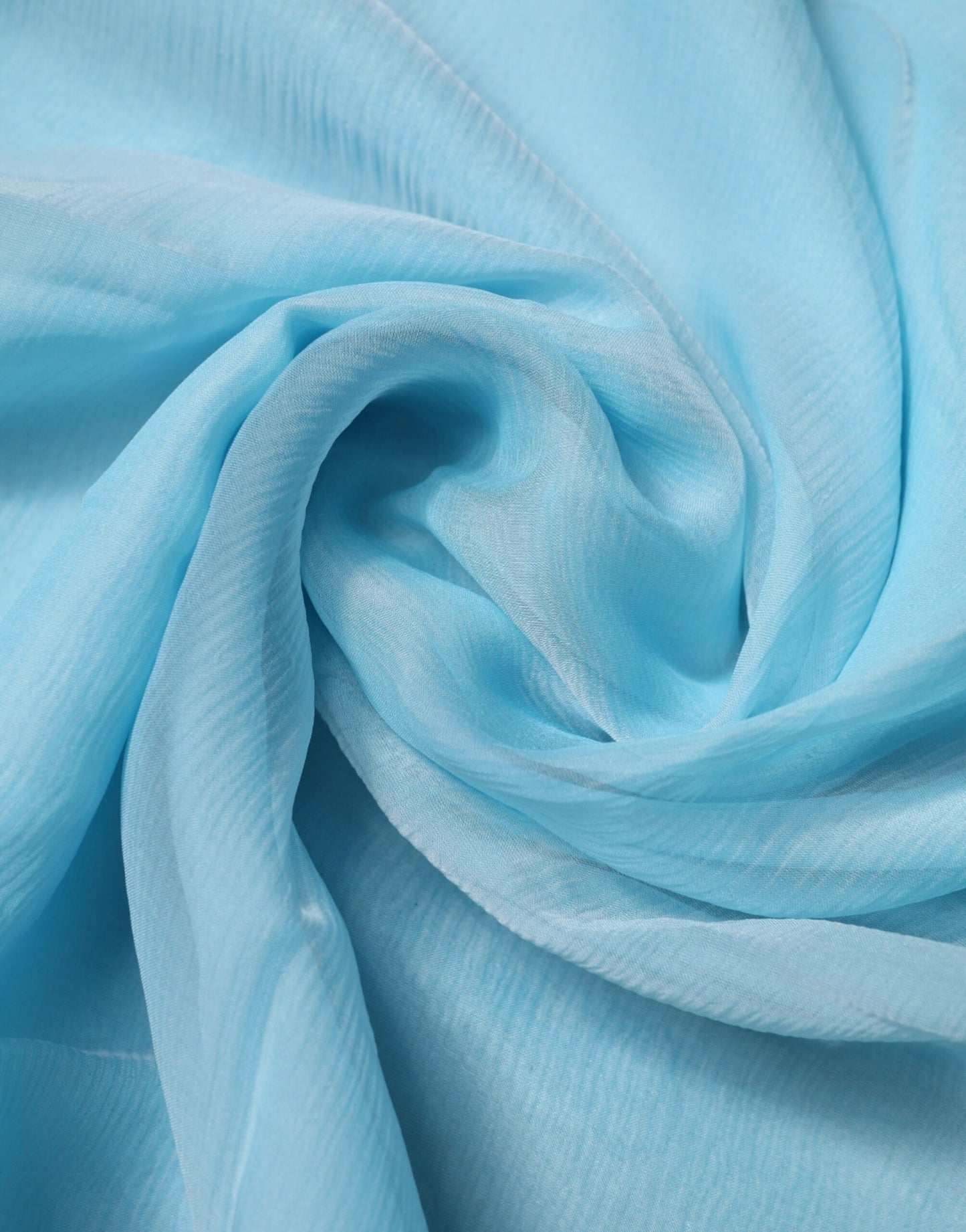 Foulard châle rectangulaire en soie bleu clair Dolce & Gabbana