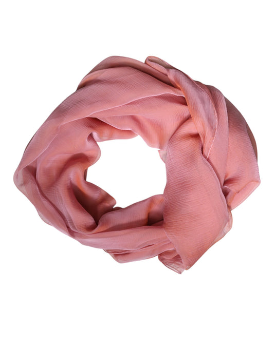 Foulard châle rectangulaire en soie rose Dolce & Gabbana pour femme