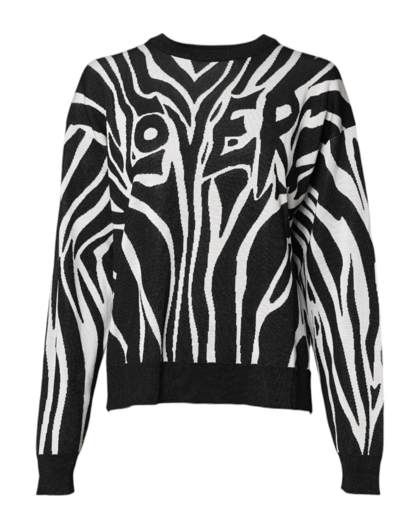 Pull Dolce & Gabbana imprimé noir et blanc pour femme