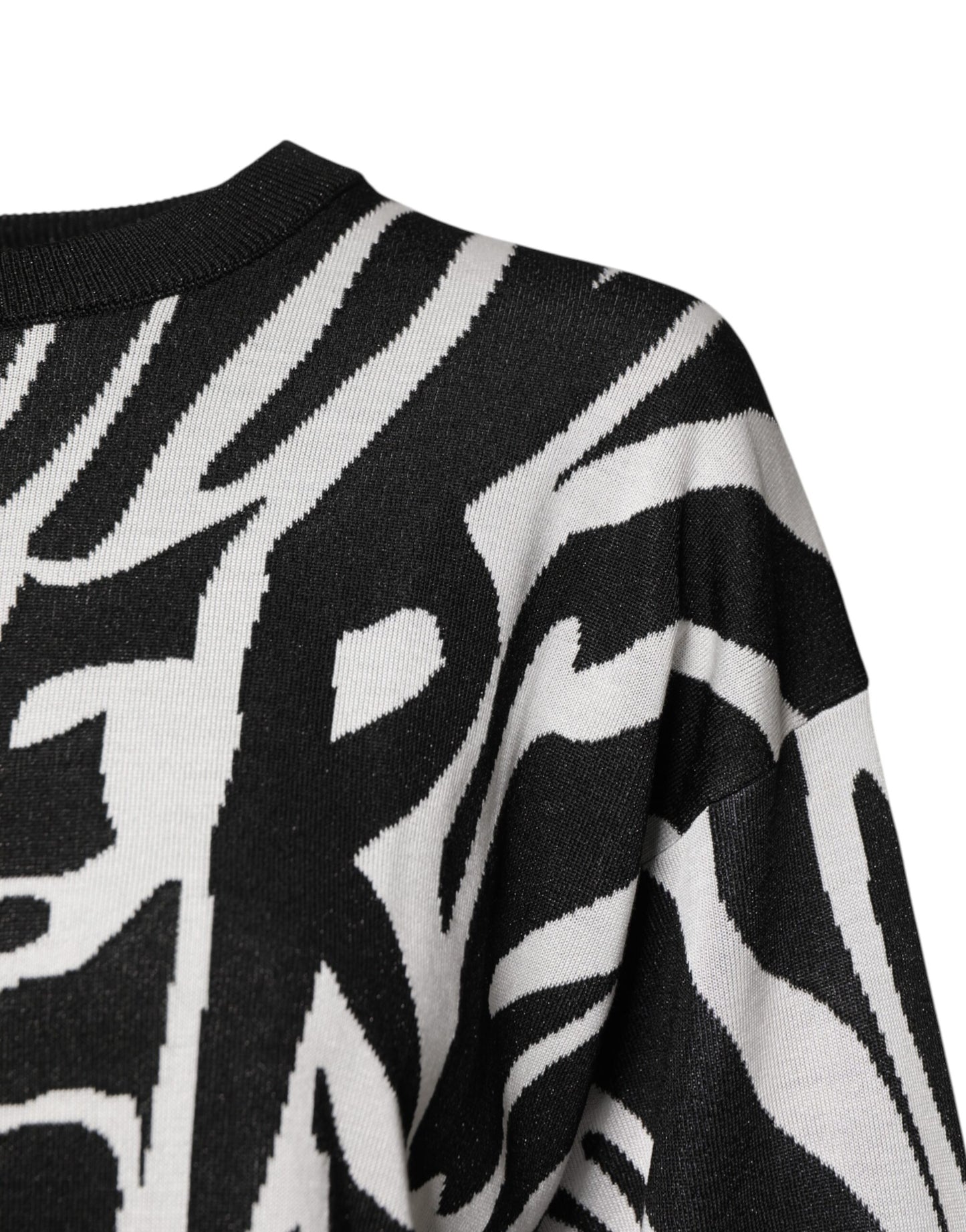 Pull Dolce & Gabbana imprimé noir et blanc pour femme