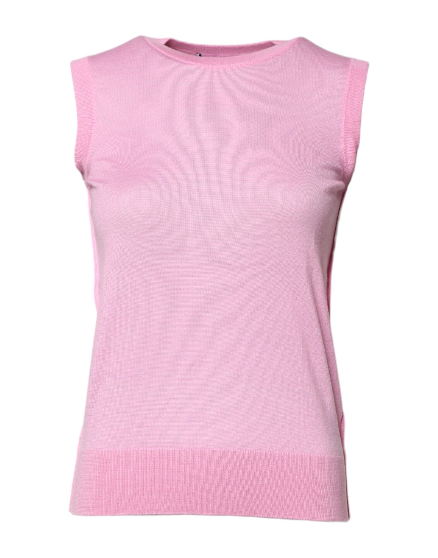 Débardeur sans manches à col rond en cachemire rose Dolce & Gabbana