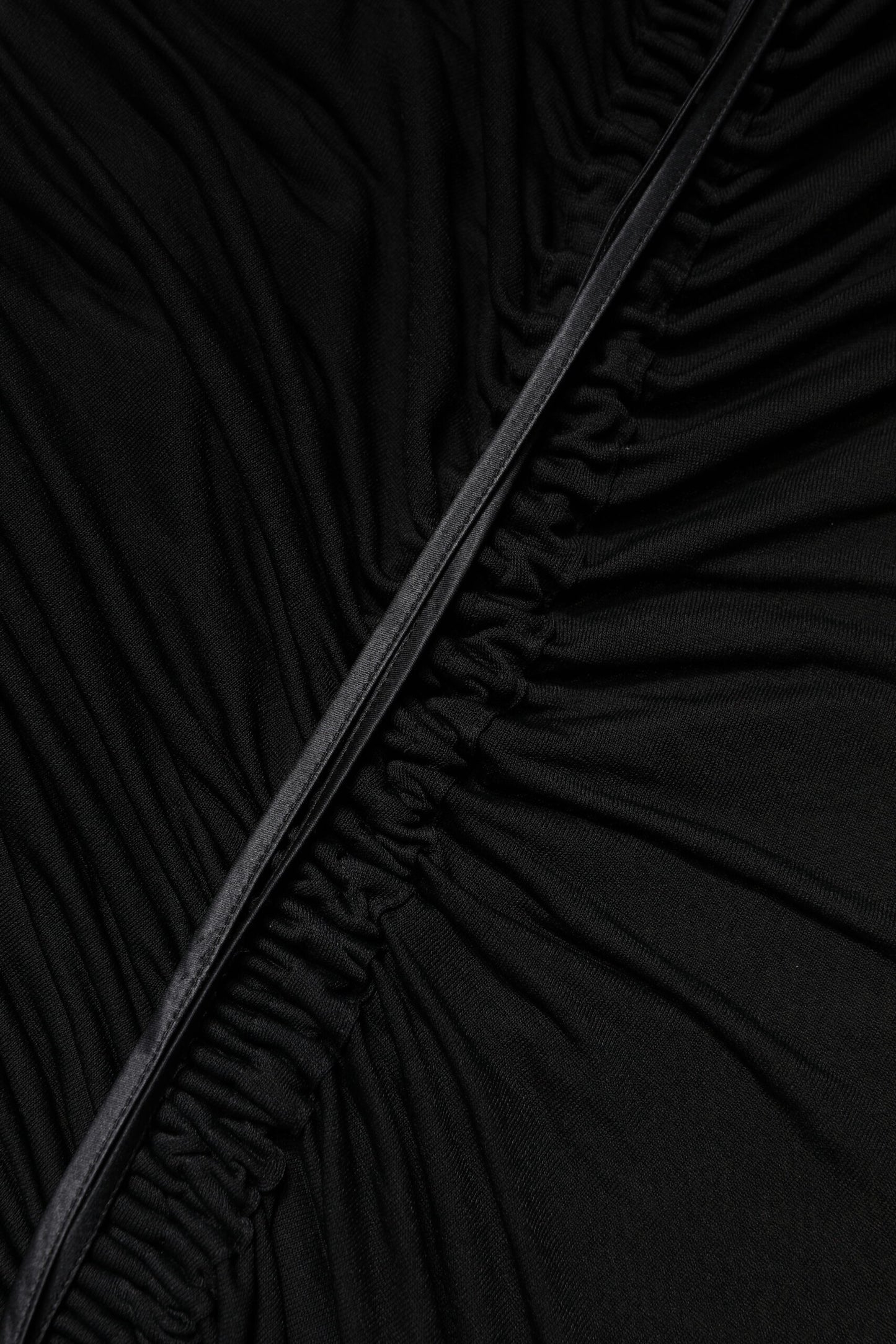 Robe fourreau longue moulante à bordure en maille noire Dolce & Gabbana