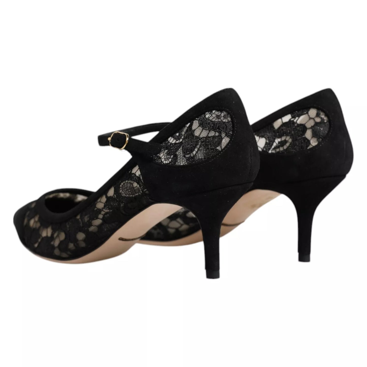 Escarpins à lacets noirs Mary Jane Taormina de Dolce & Gabbana