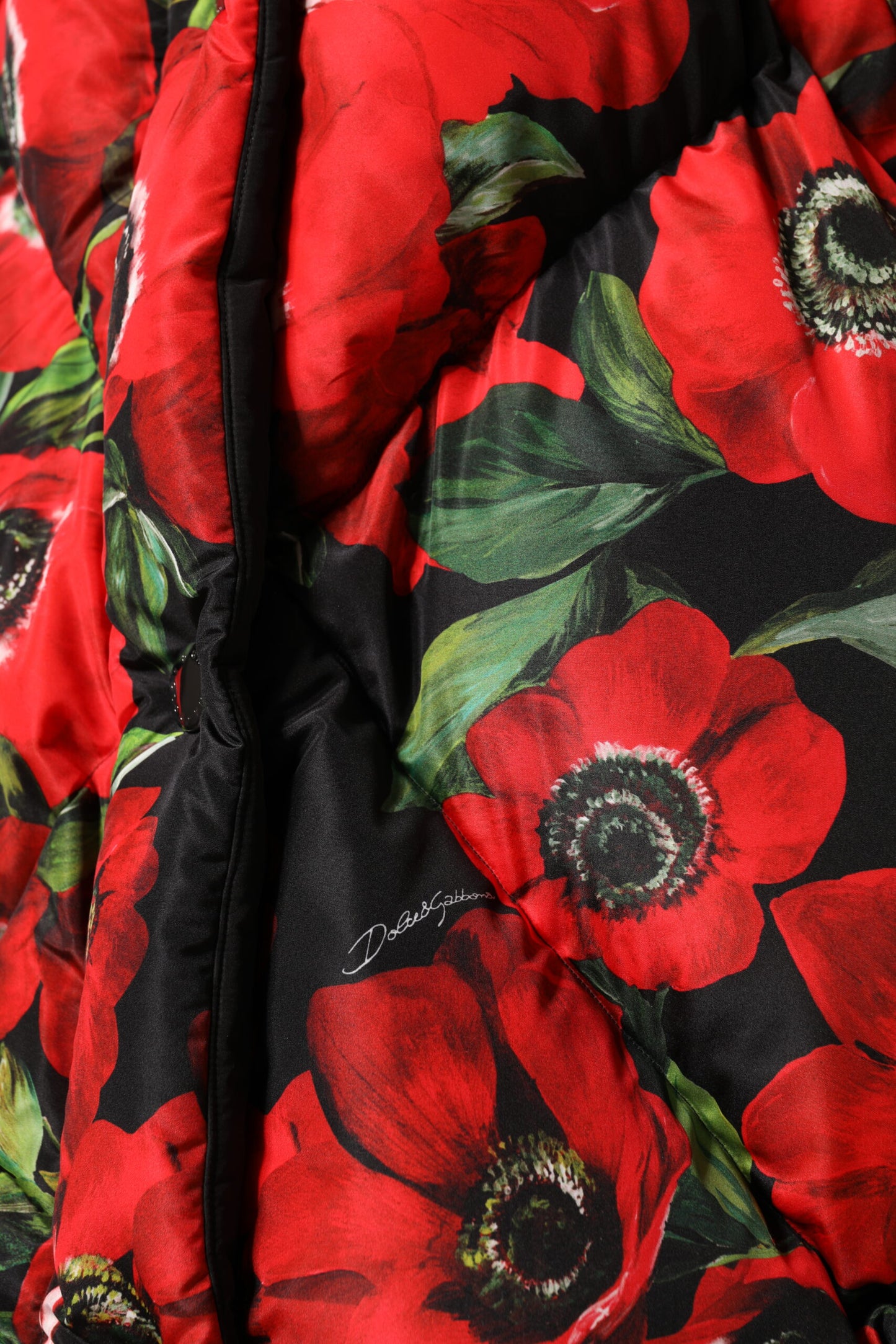 Veste matelassée zippée à fleurs multicolores Dolce & Gabbana