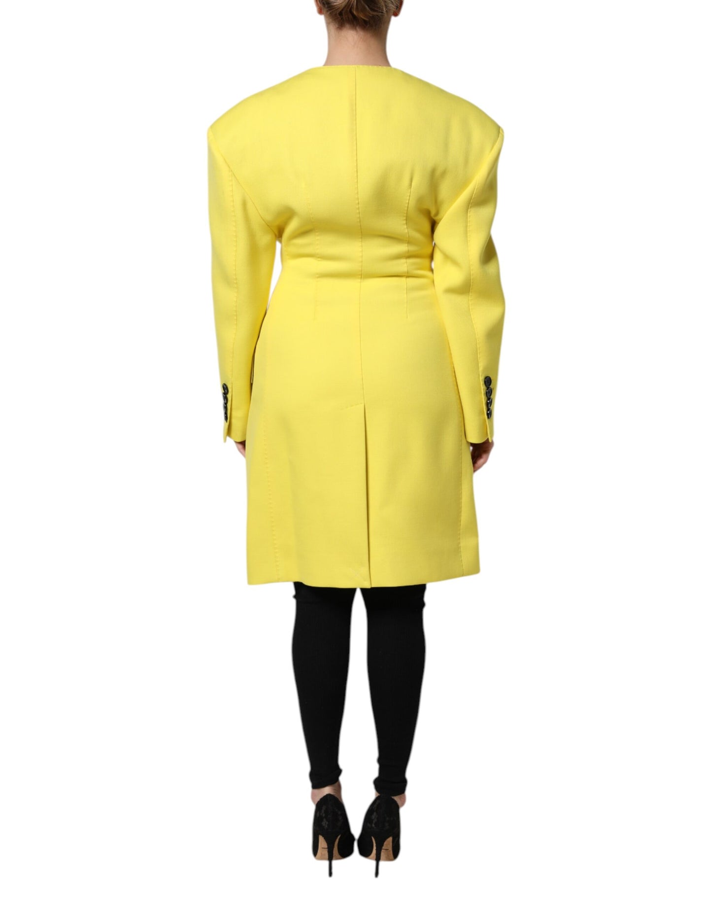 Dolce & Gabbana Trench-coat jaune à double boutonnage