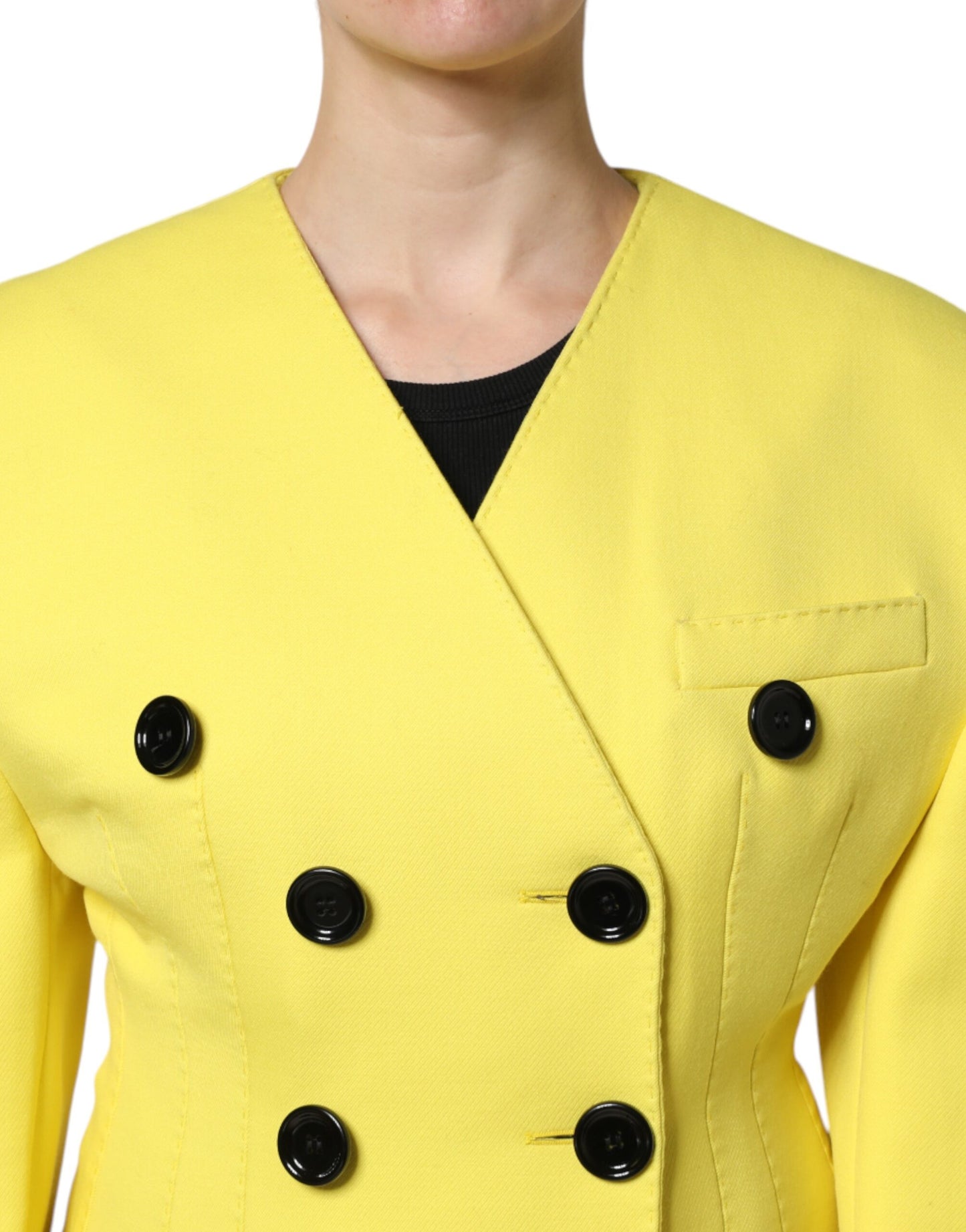 Dolce & Gabbana Trench-coat jaune à double boutonnage