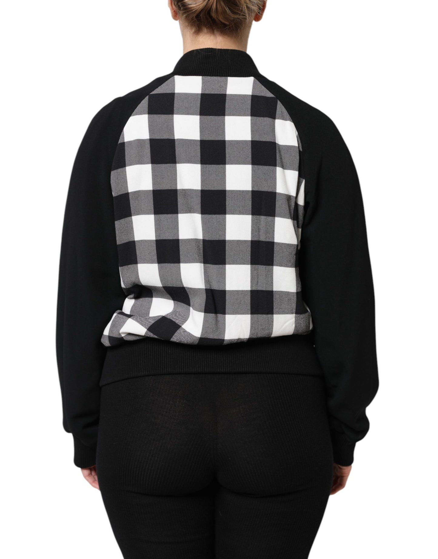 Veste boutonnée à carreaux noirs et blancs Dolce & Gabbana