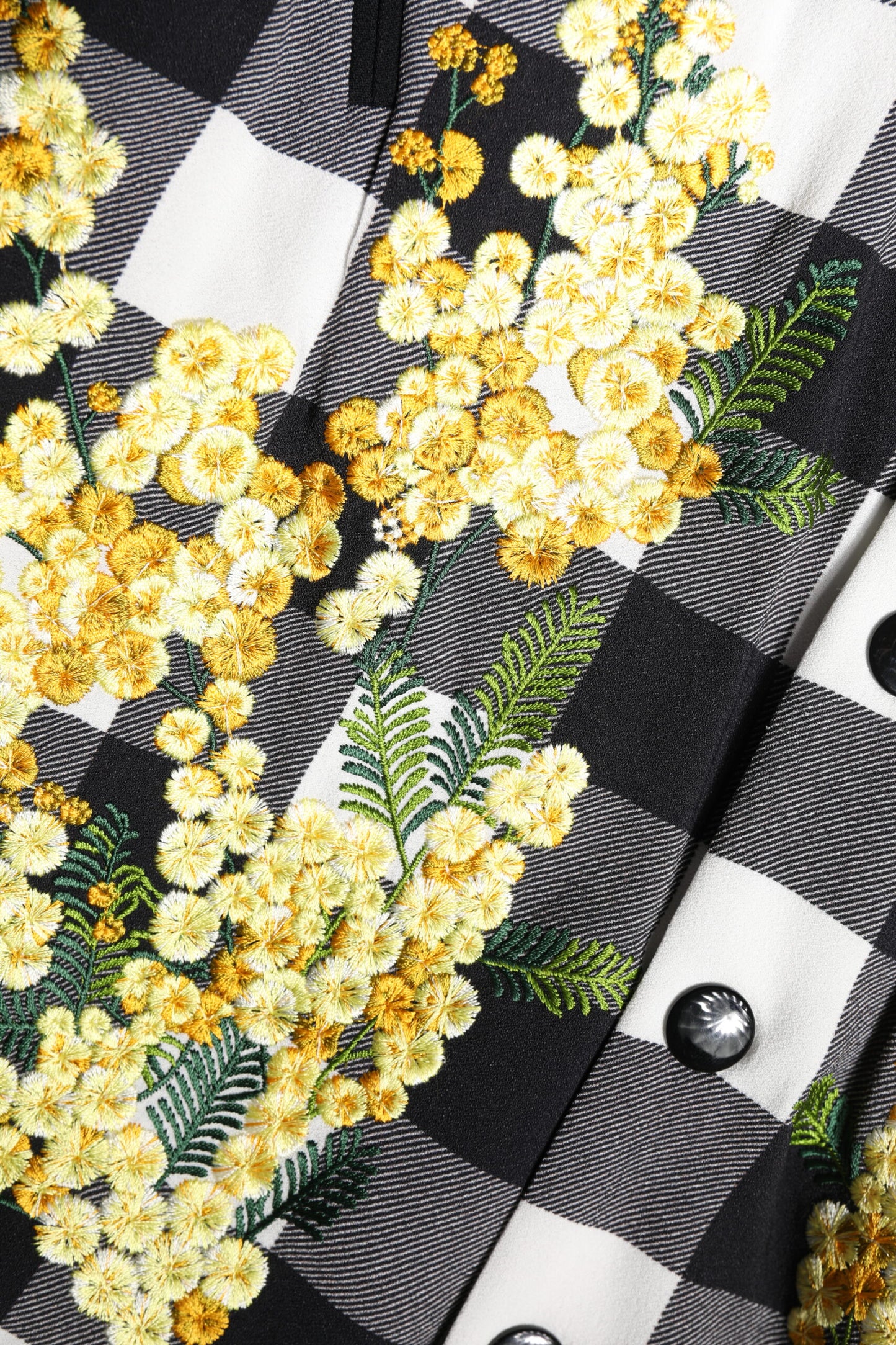 Veste boutonnée à carreaux noirs et blancs Dolce & Gabbana